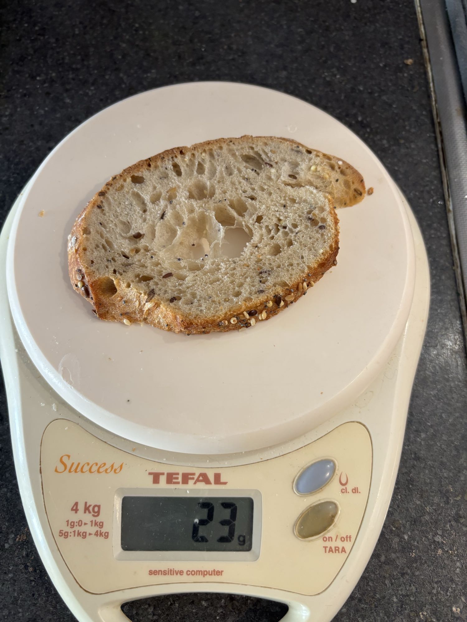 Tranche de pain aux graines