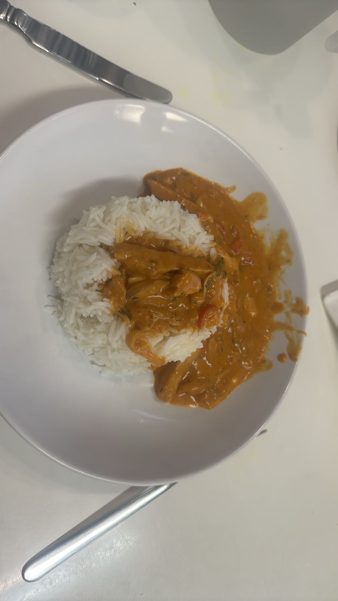 Ris med krämig sås