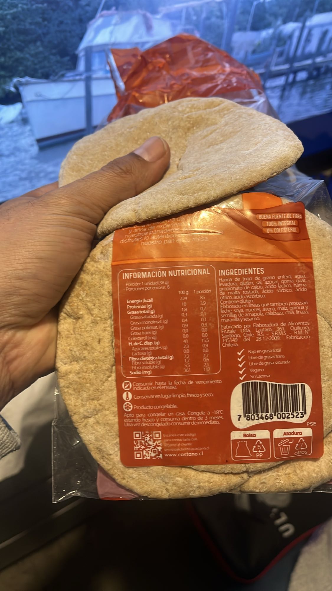 pan pita integral