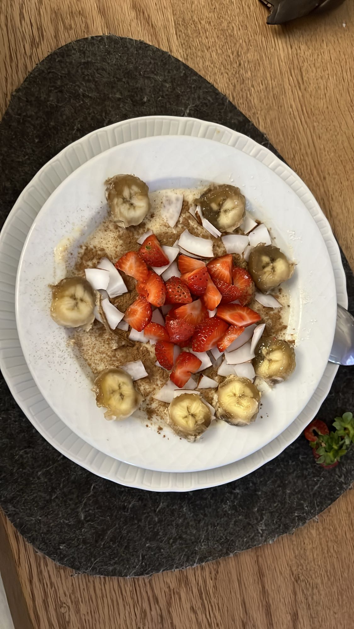 Porridge con frutta