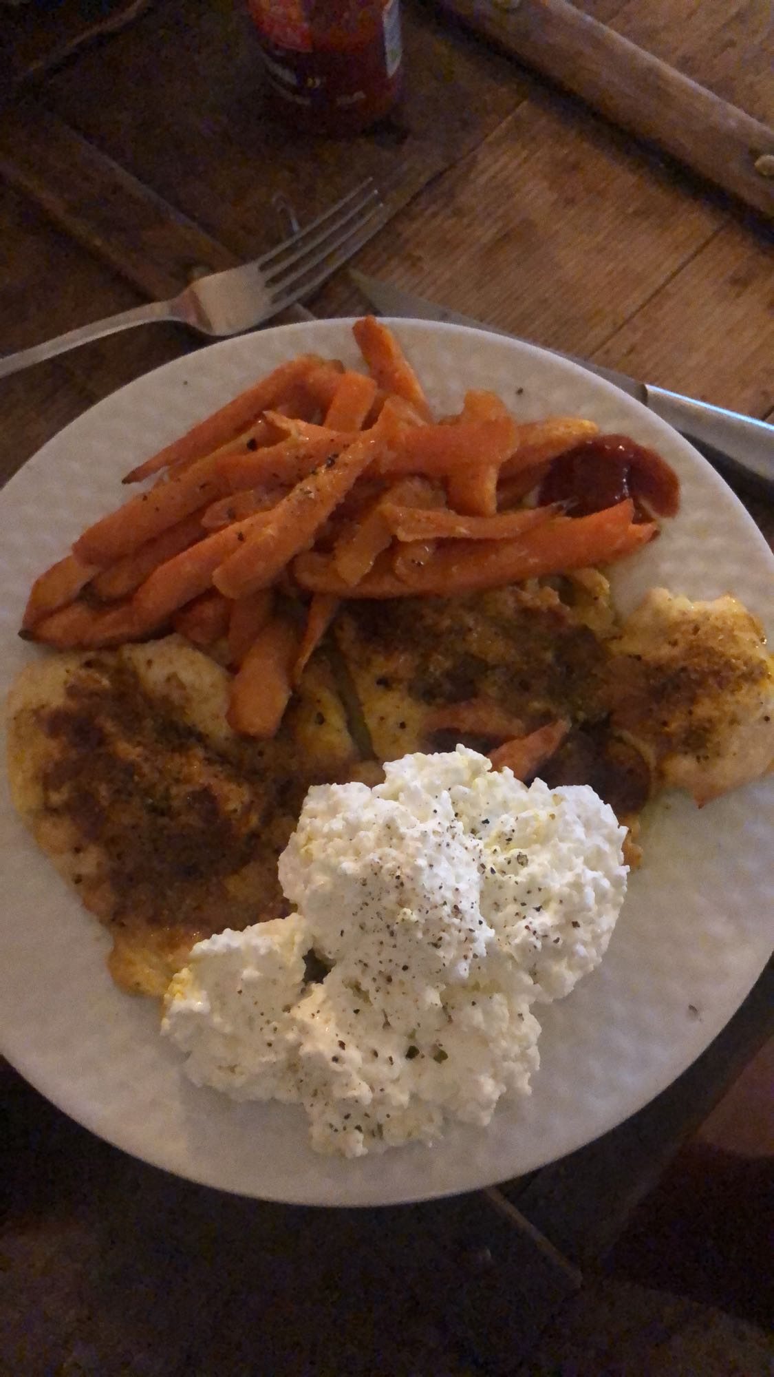 Poulet carottes ricotta