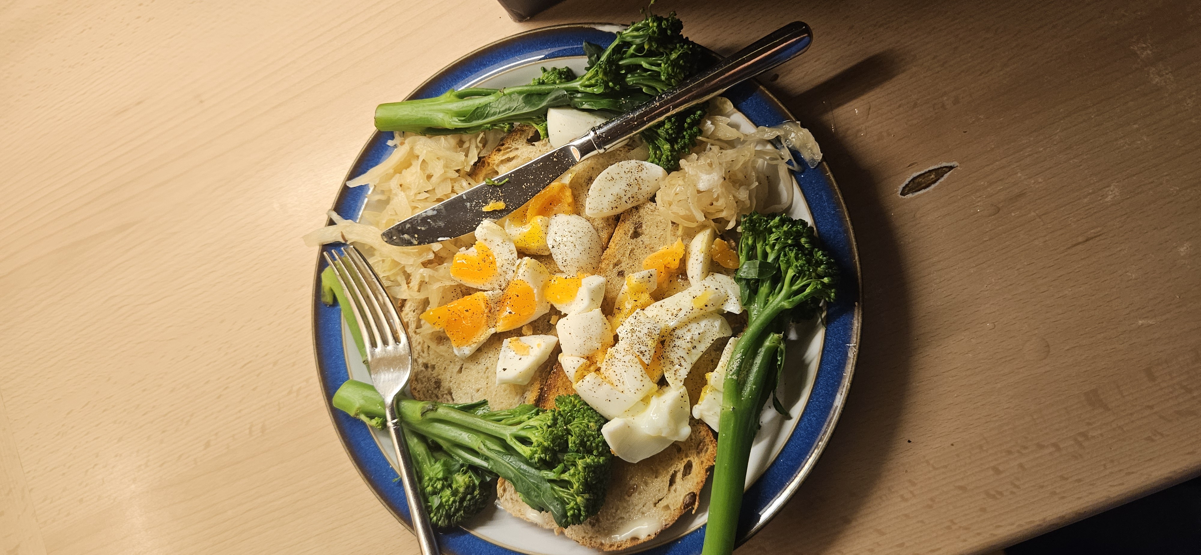 Egg Toast with Greens