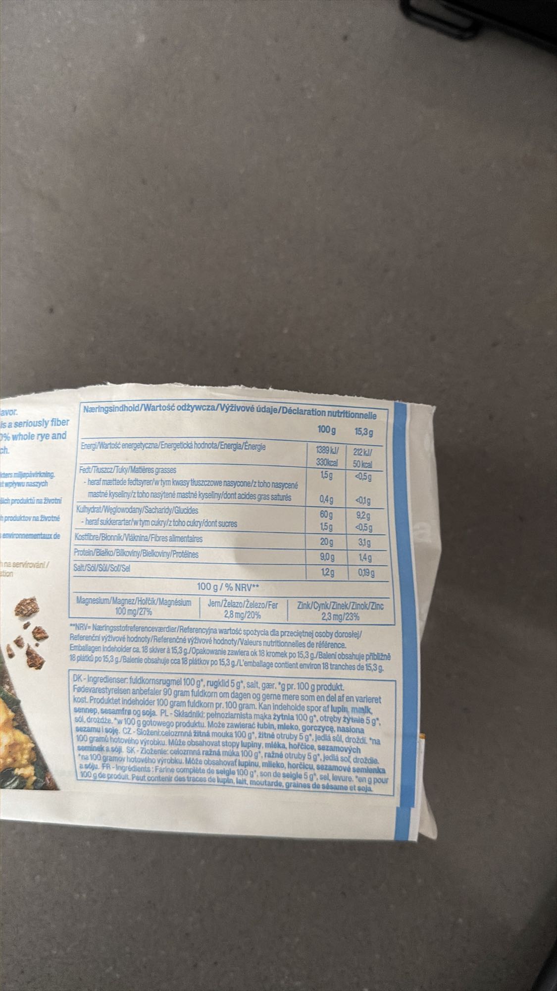 Chrupkie pieczywo żytnie
