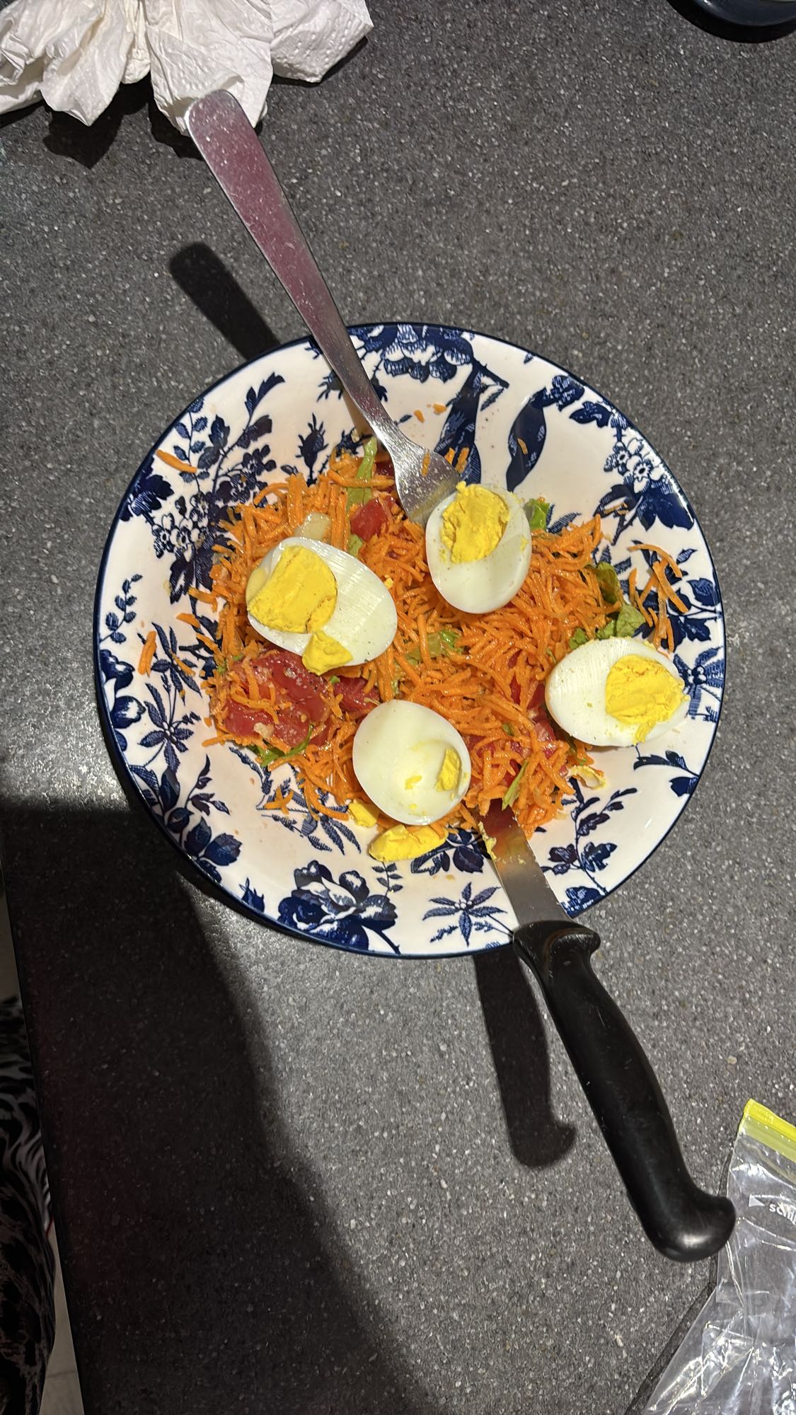 Salade de carottes et œufs