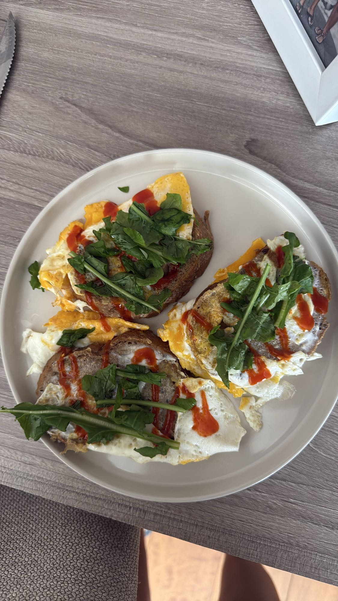 Egg Toast with Greens