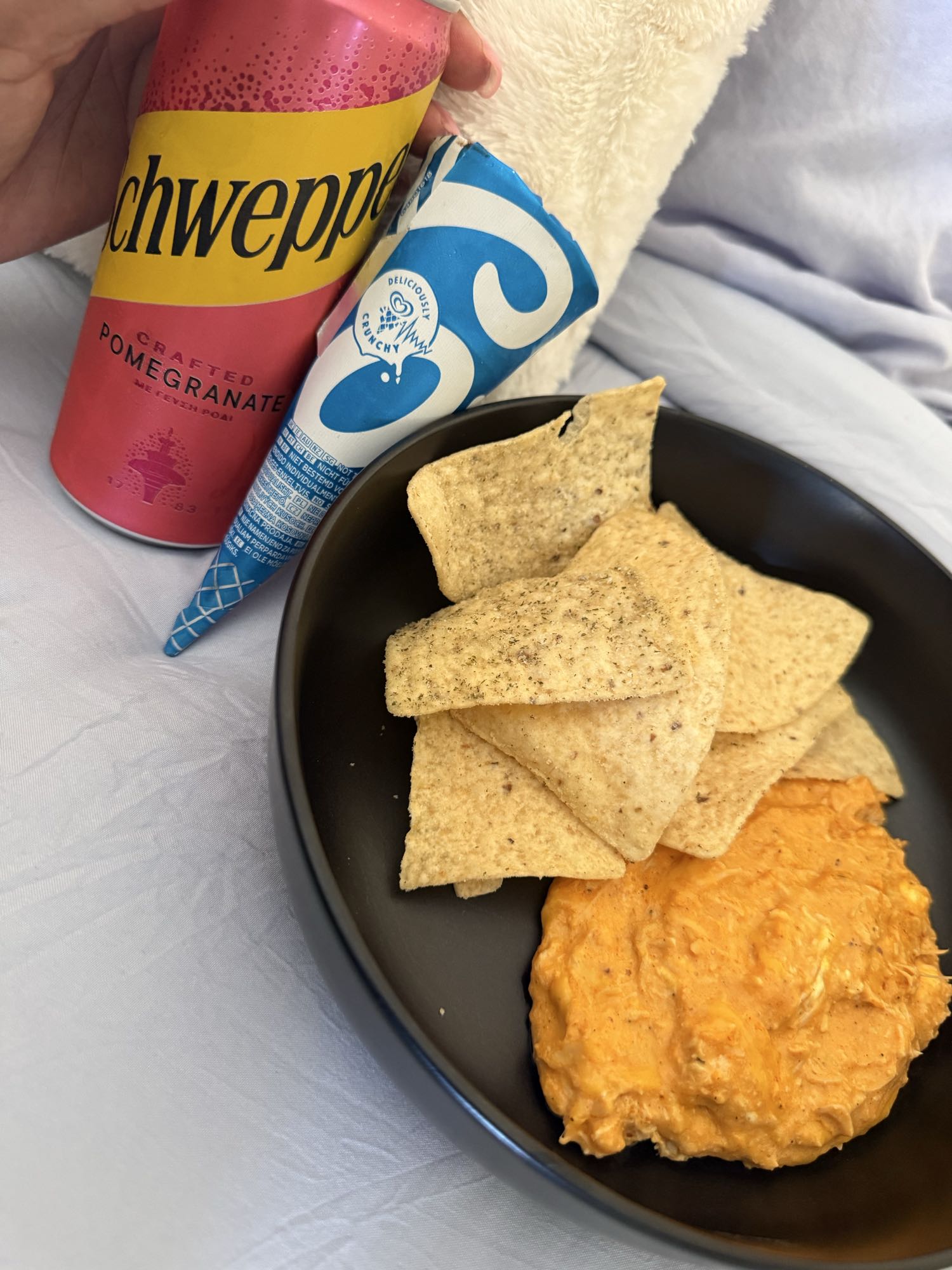 Chips Buffalo Chicken Dip Ice Cream Soda