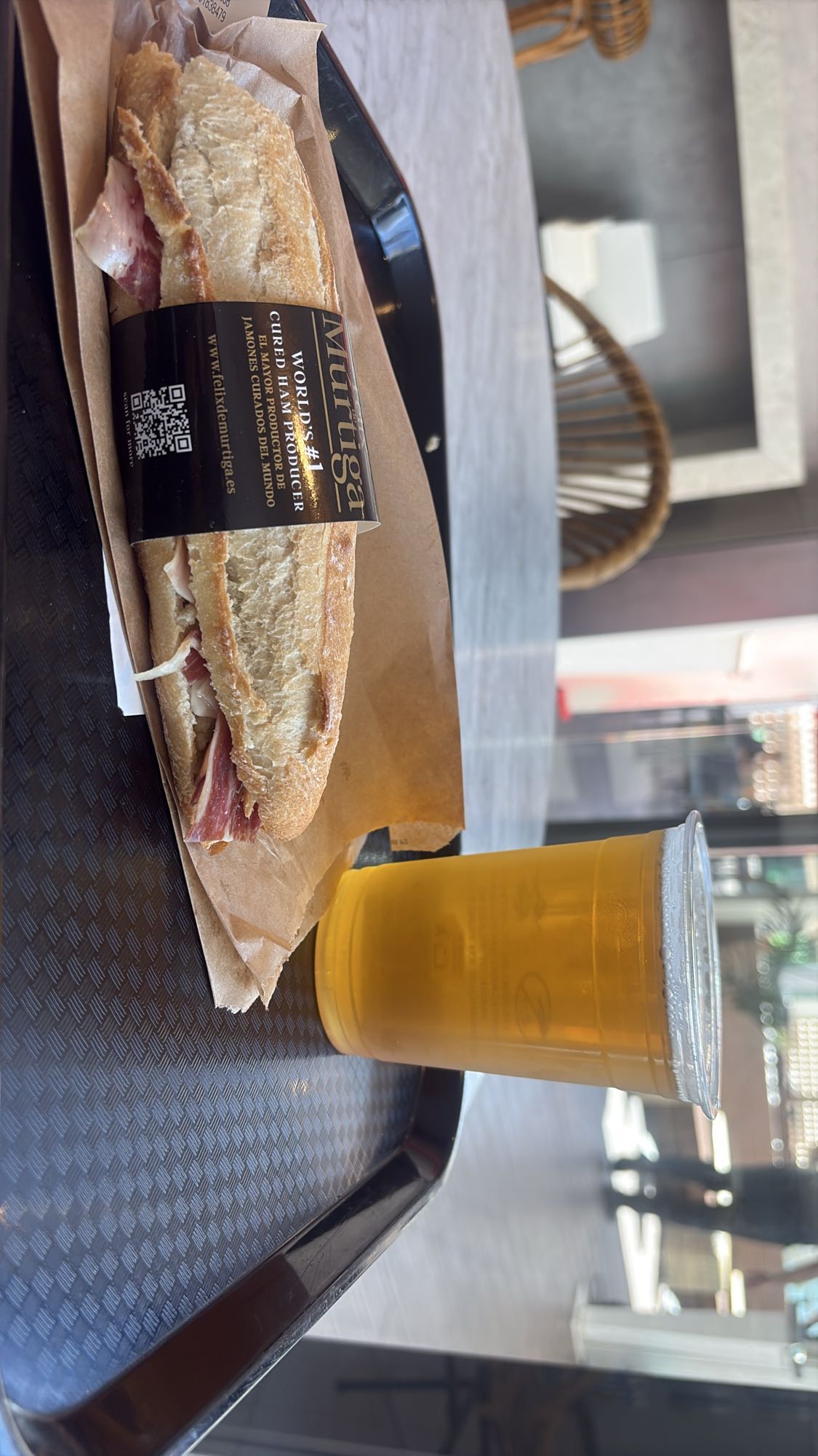 Ham Bocadillo and Juice