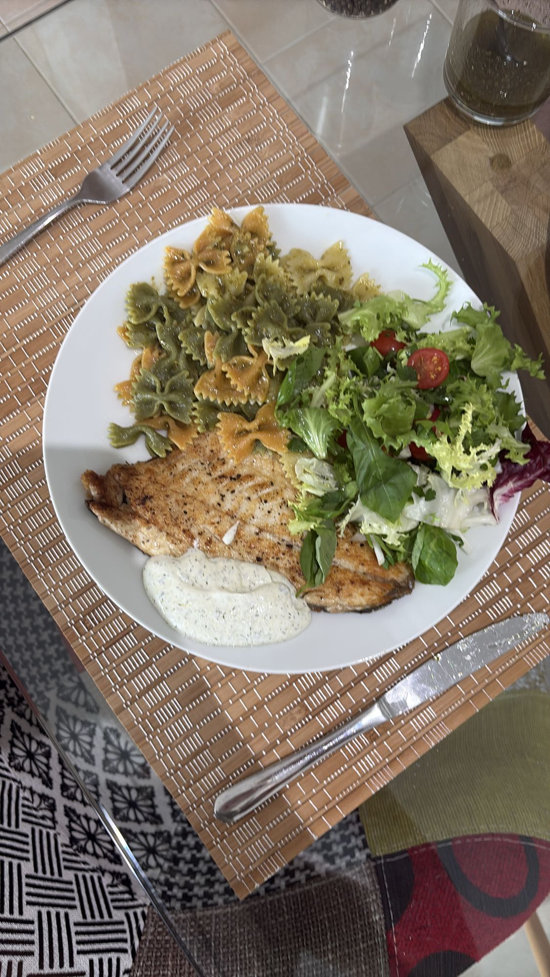 Sea Bass Pasta Salad