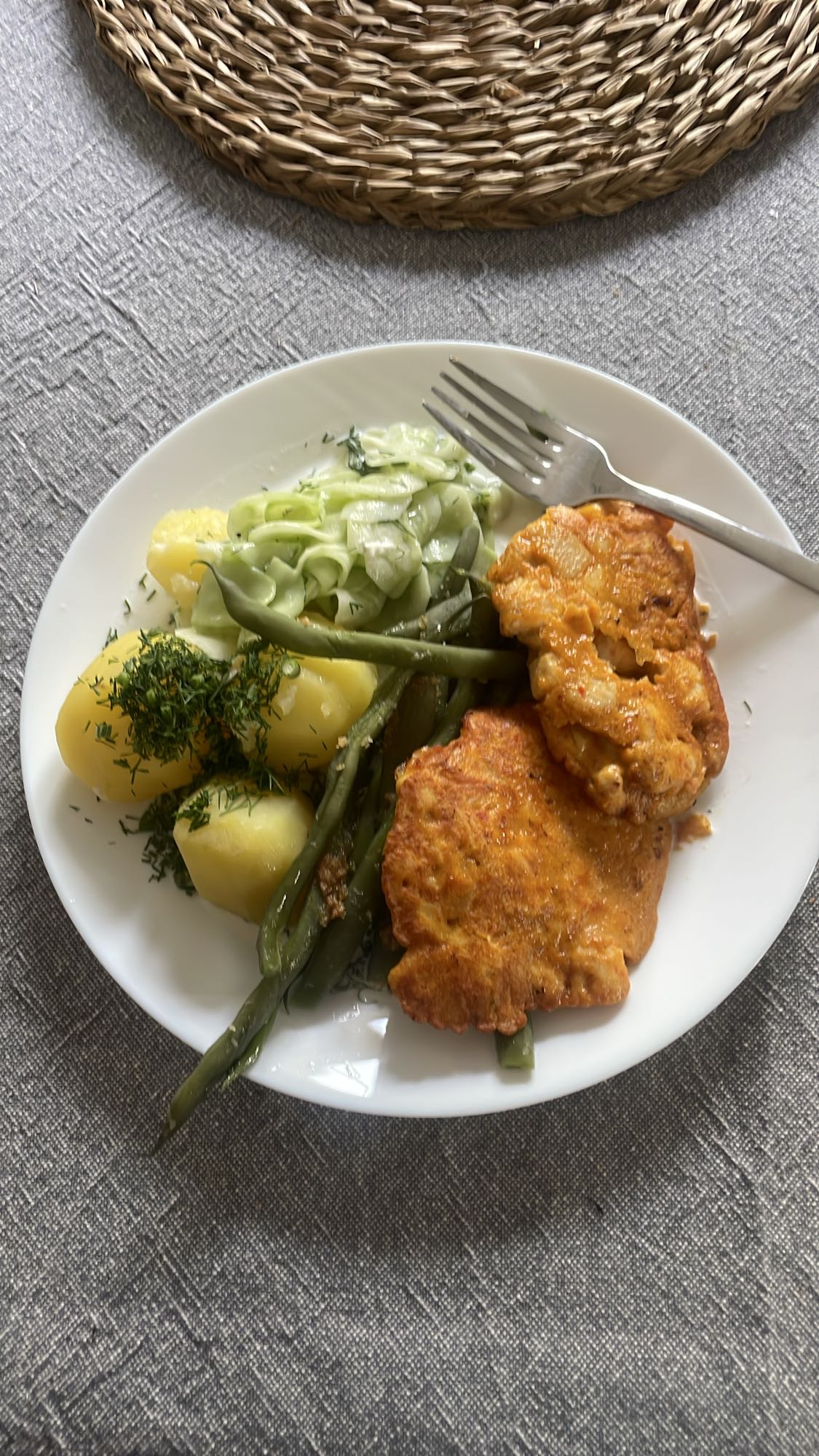 Kotlet z ziemniakami