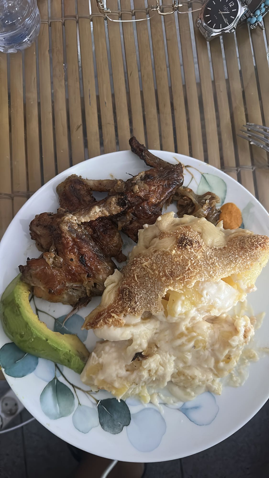 Poulet et gratin