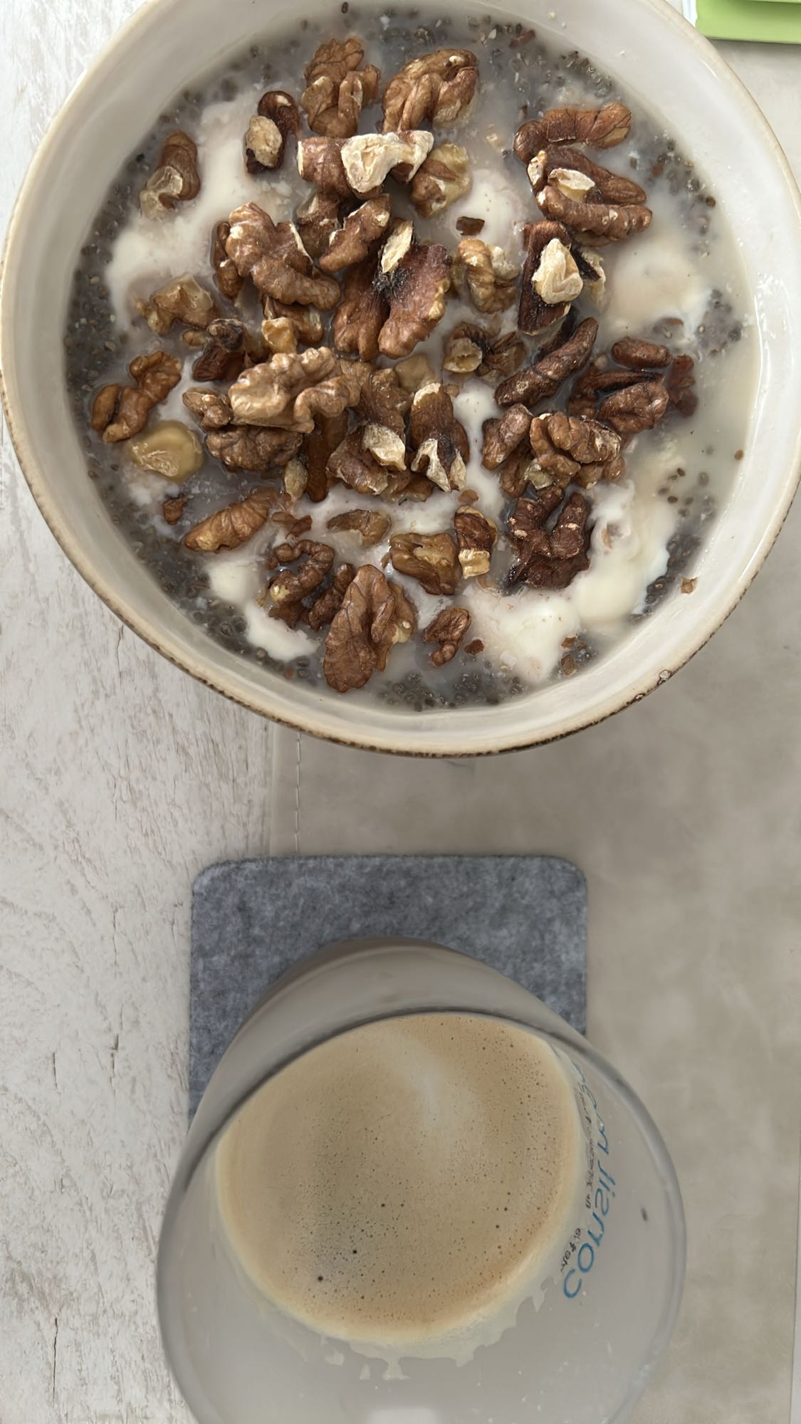 pudin de chía con nueces
