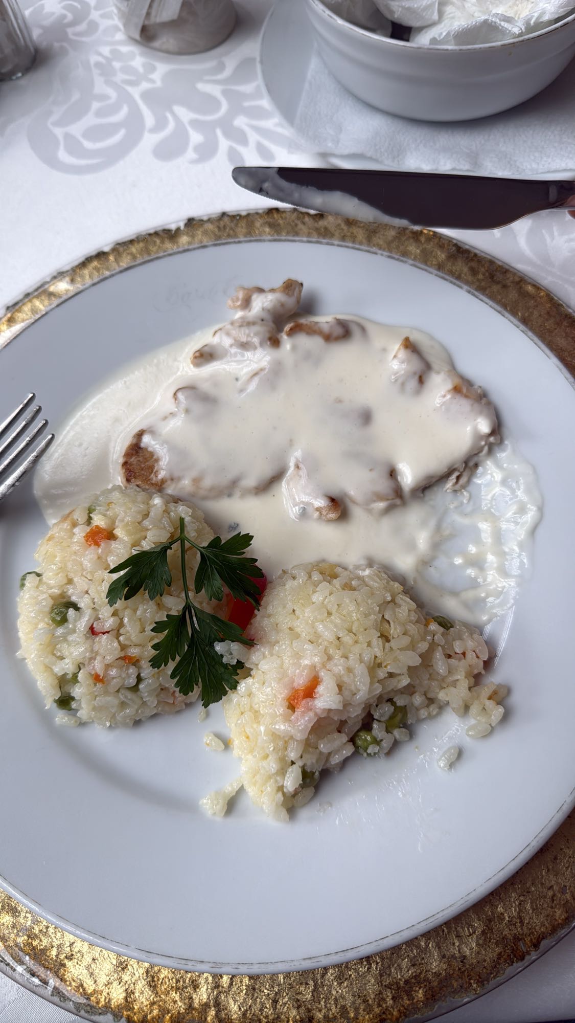 Chicken Rice with Cream