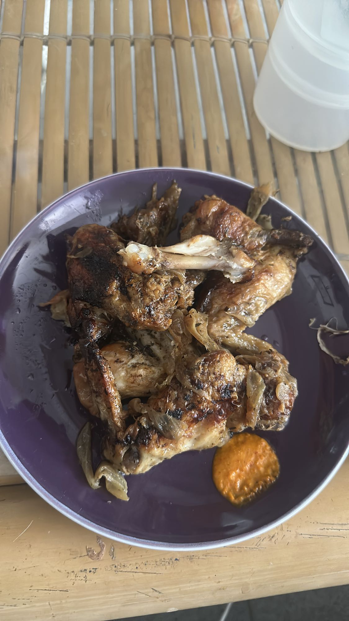 Poulet rôti aux oignons