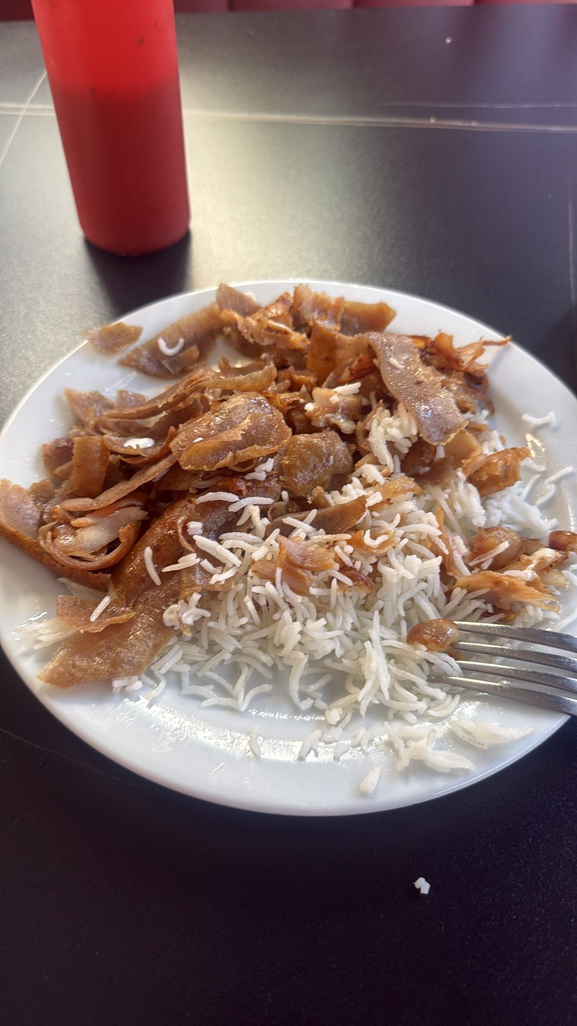 Arroz con shawarma