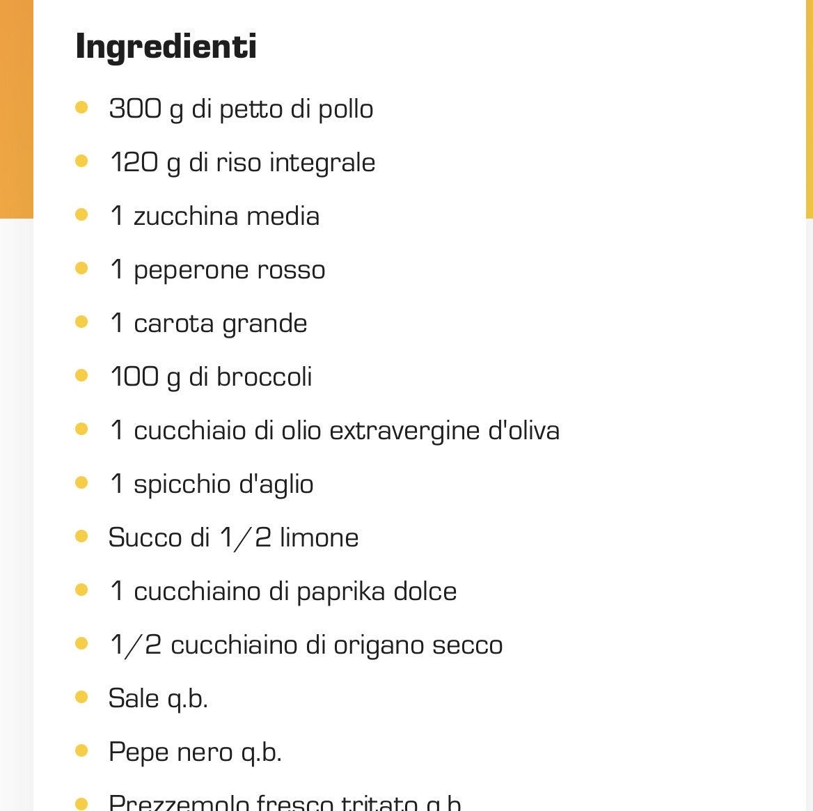 Pollo con riso e verdure