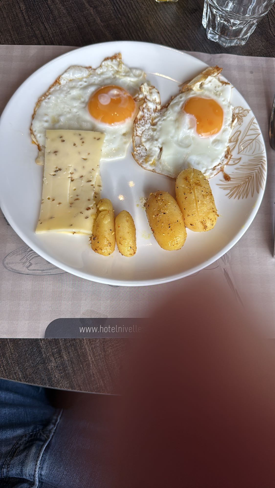 Fried Eggs Cheese Potatoes