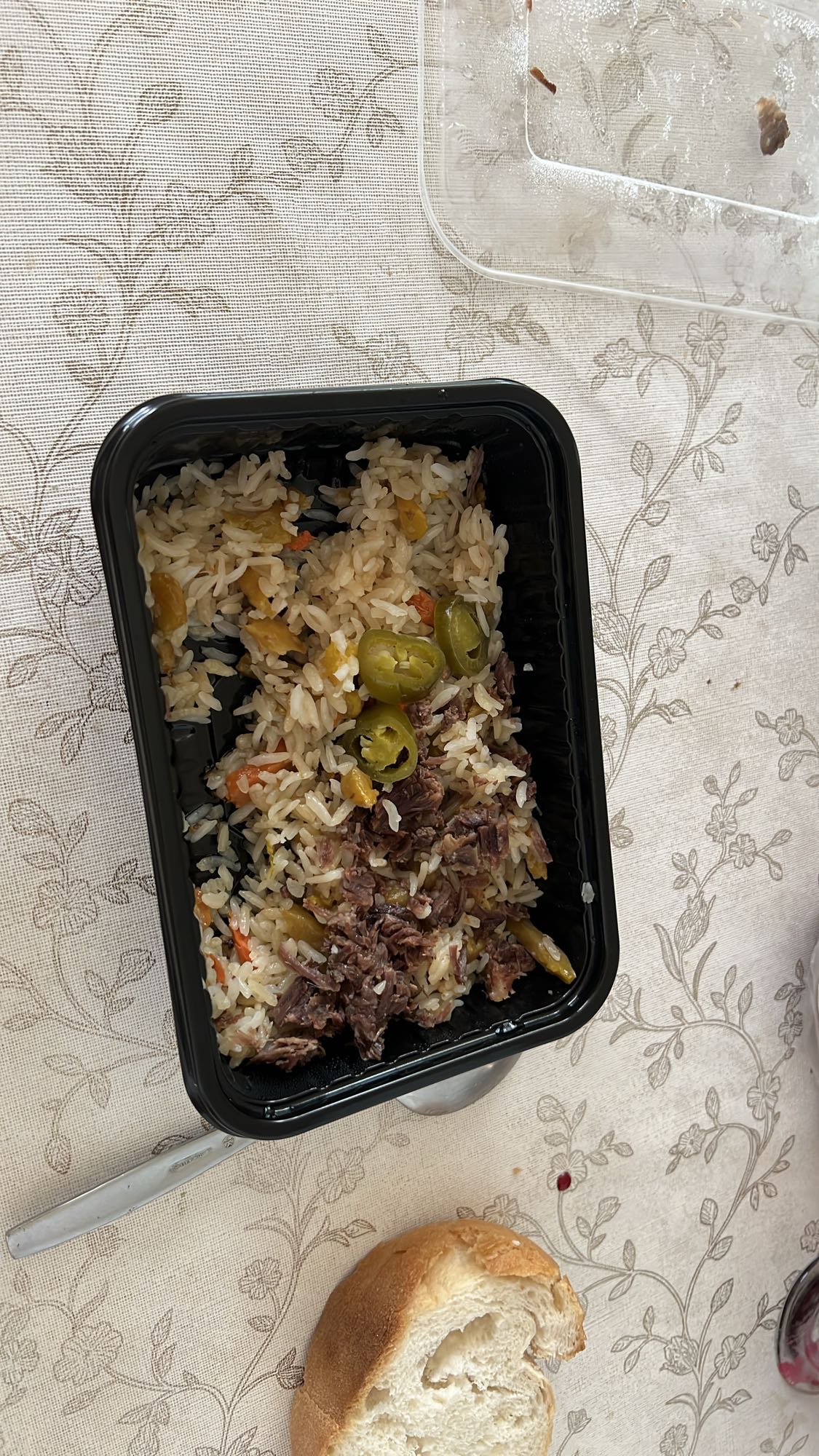 Рис с мясом и халапеньо