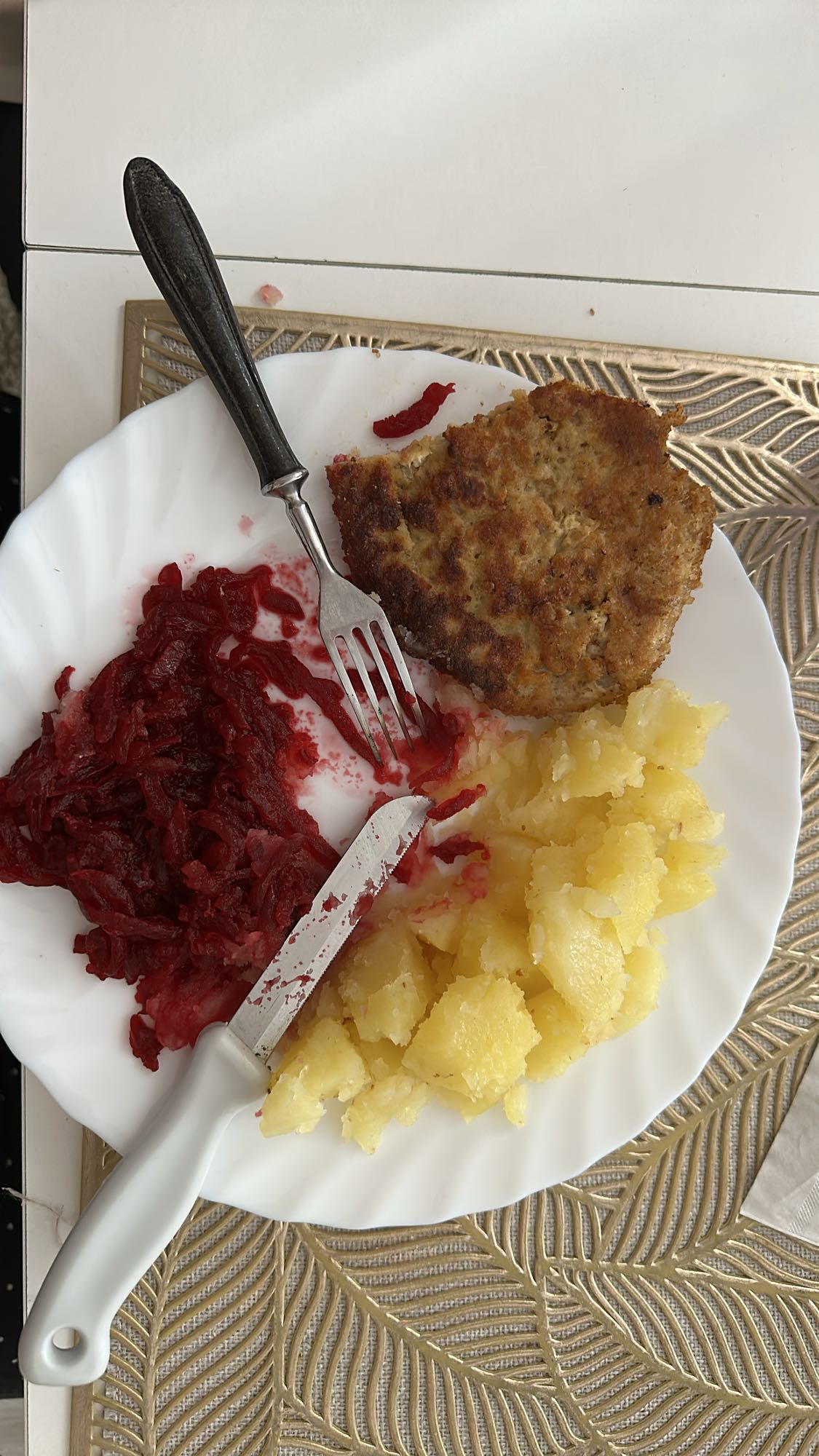 Kotlet z ziemniakami
