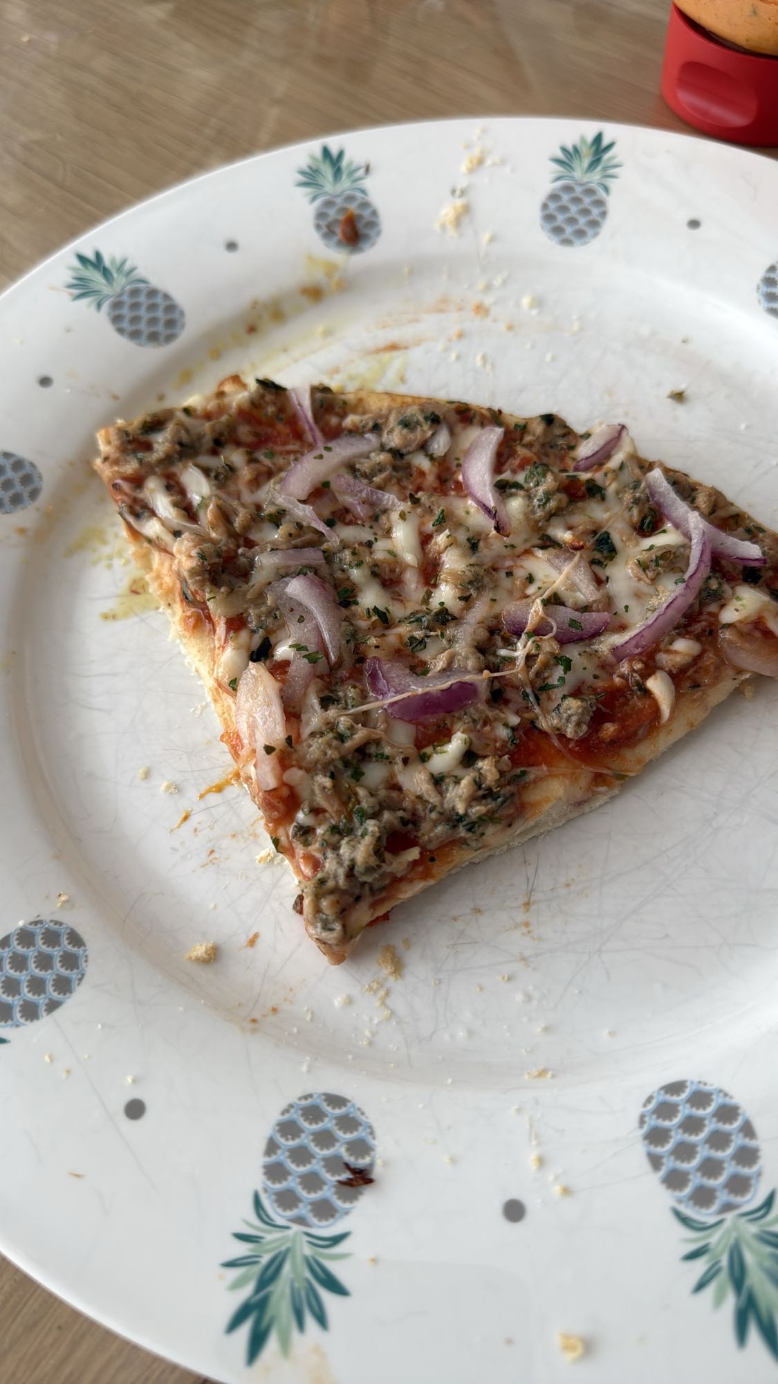 Tuna Onion Pizza Slice