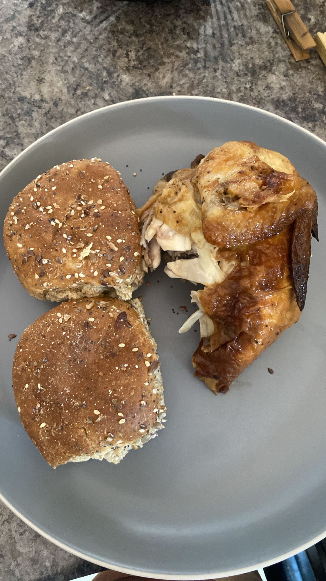 Chicken and Seeded Rolls