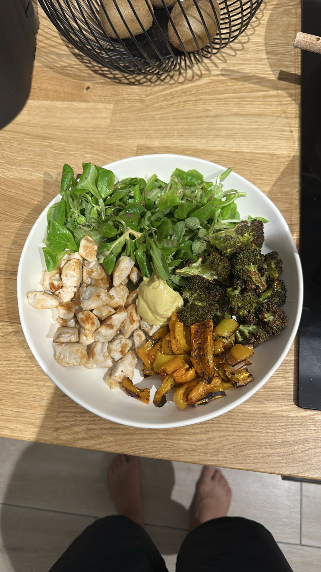 Poulet et légumes rôtis