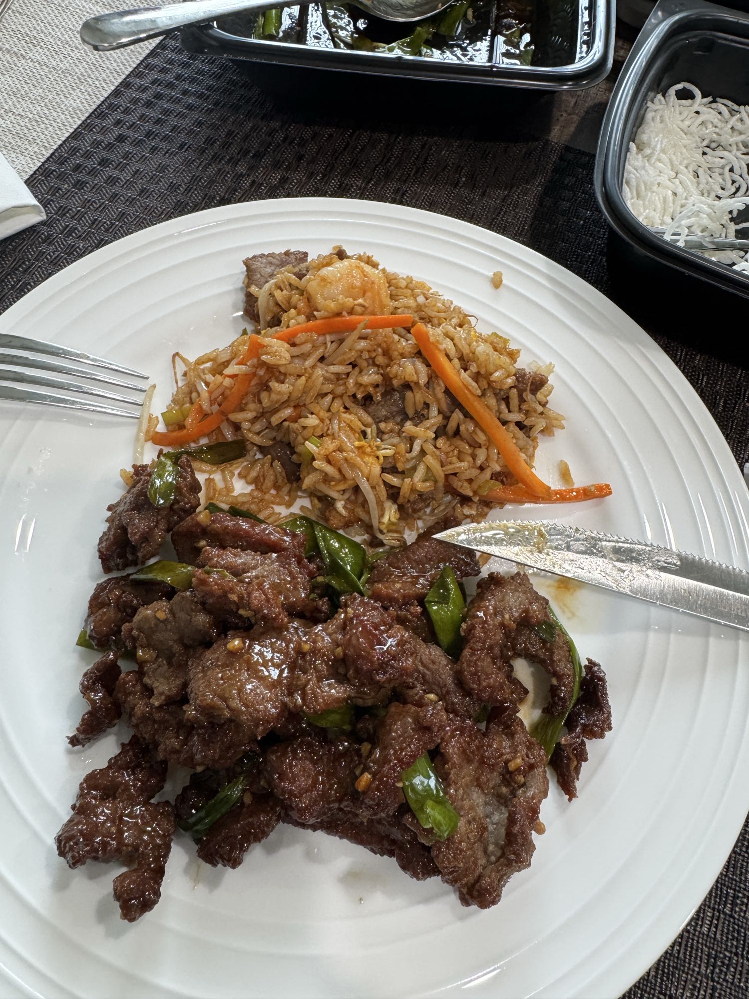 arroz frito con res