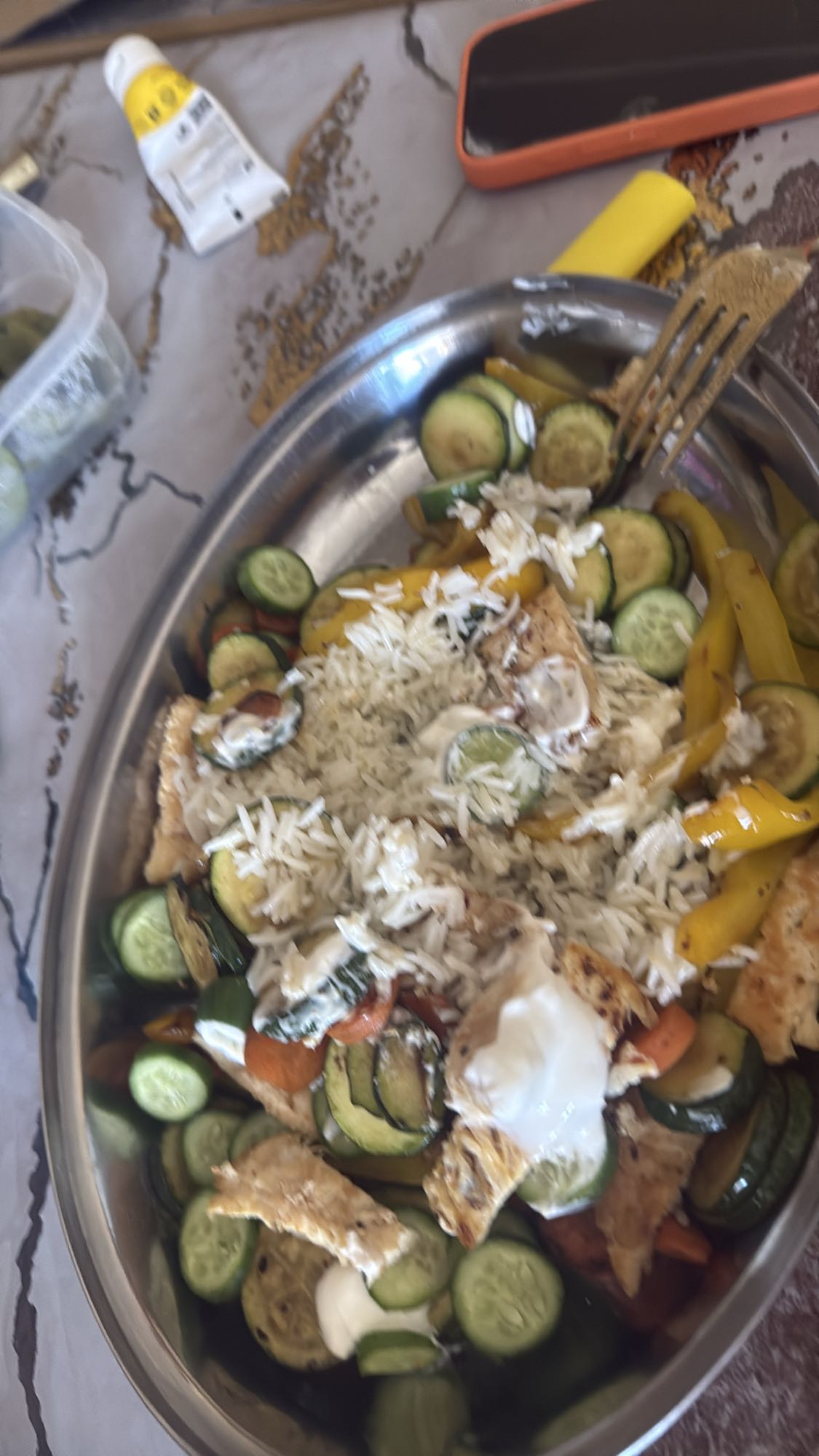 Pollo riso e verdure