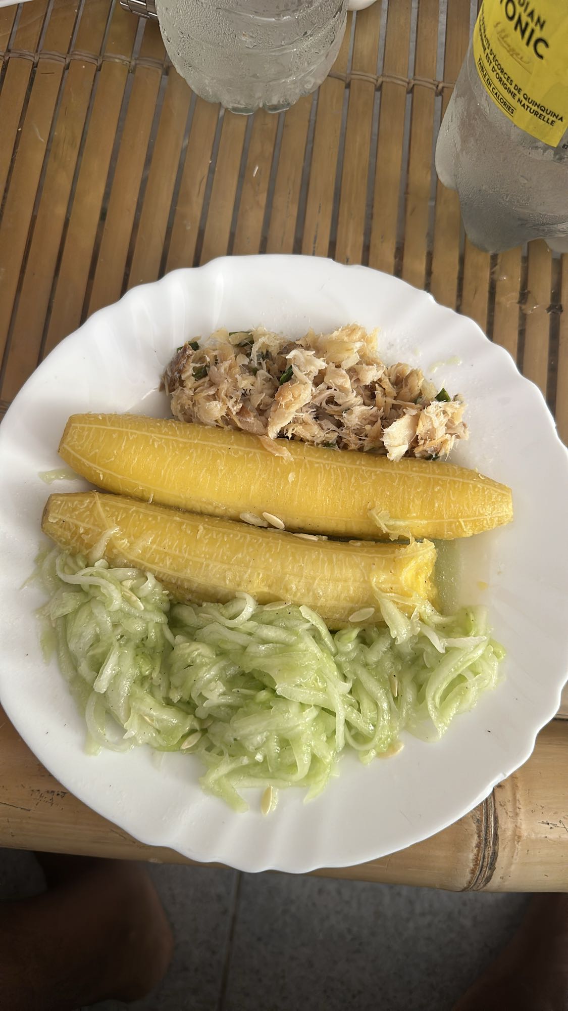 Poisson et courgette