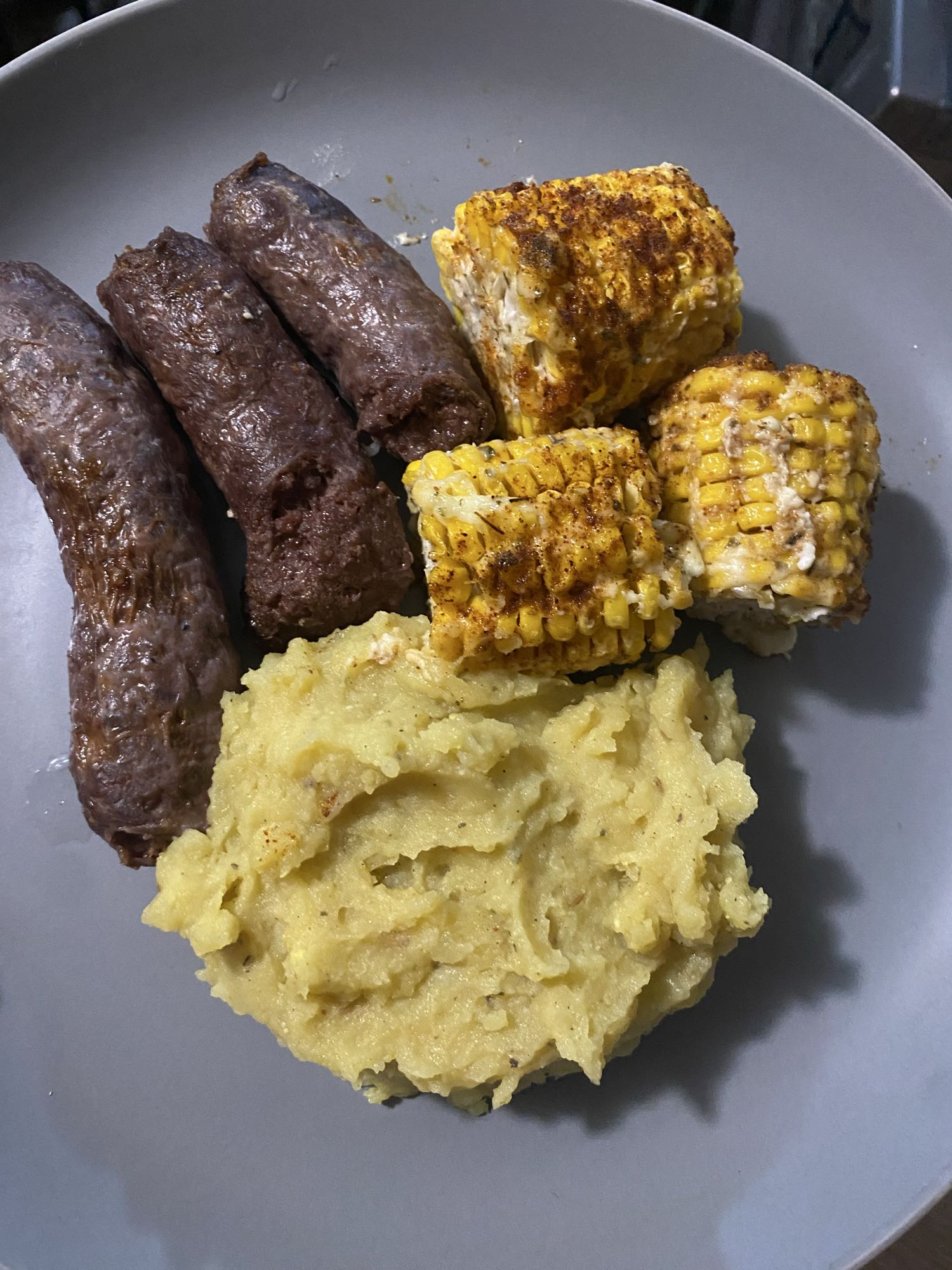Sausage Corn Mash Plate