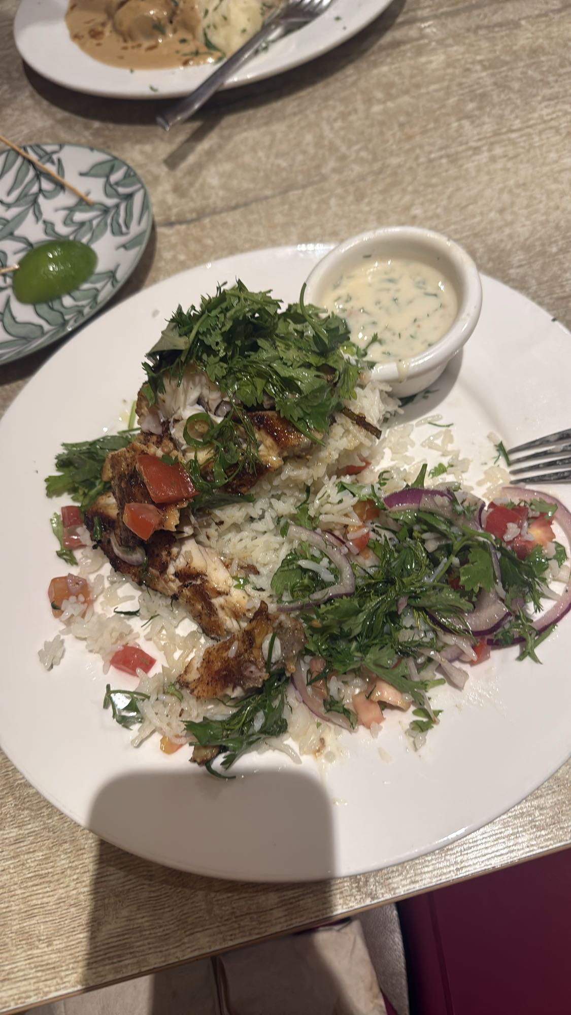 Grilled Fish Rice Plate