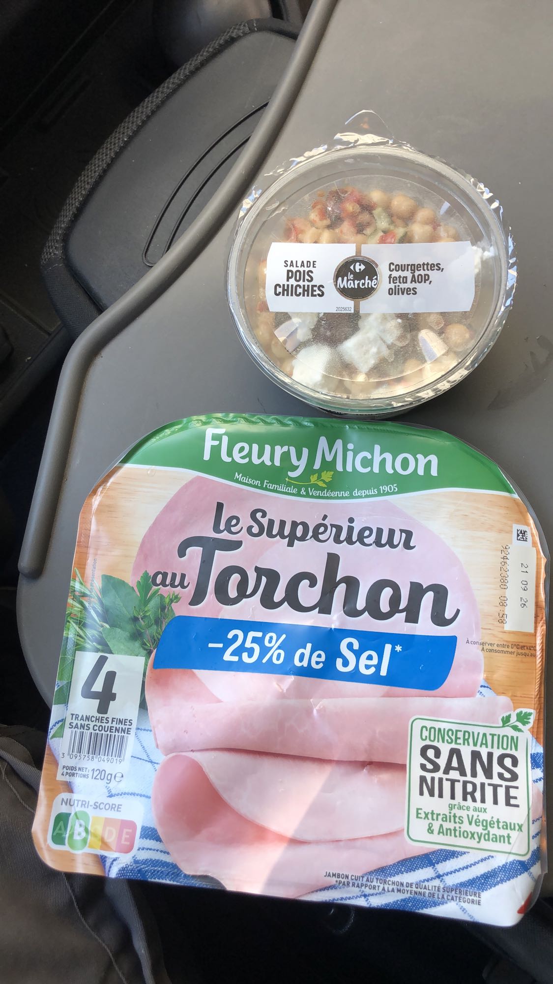 Salade pois chiches jambon