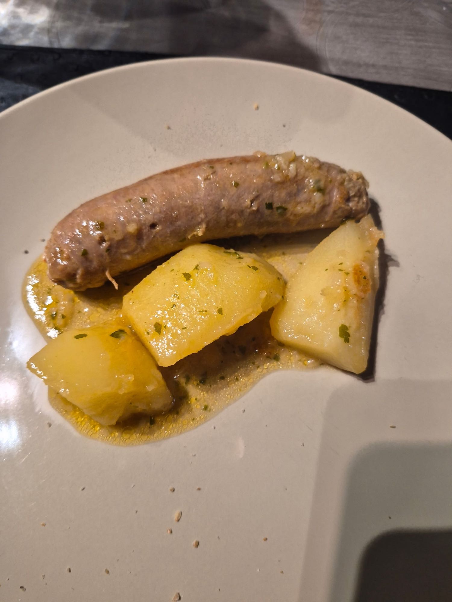 Saucisse et pommes de terre