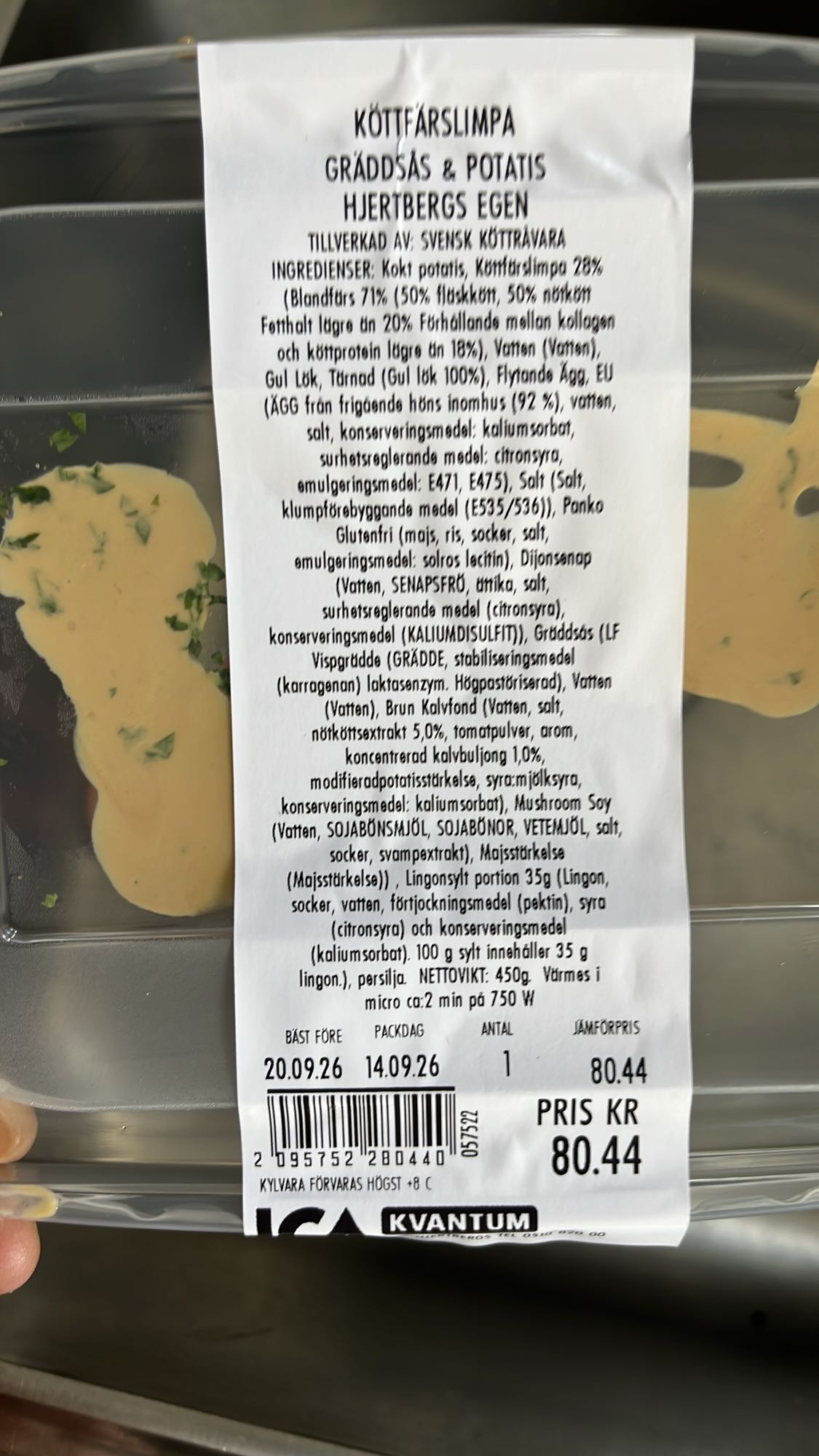 Köttfärslimpa med sås