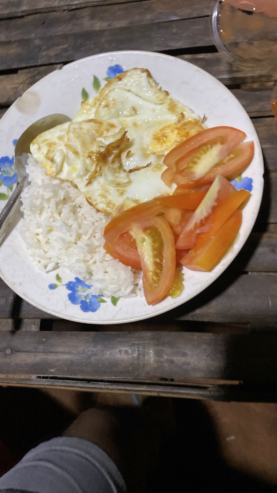 Rice Eggs and Tomato