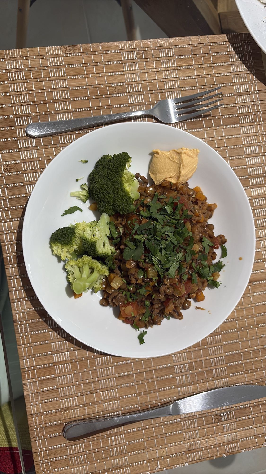 Cooked Lentils with Minced Beef