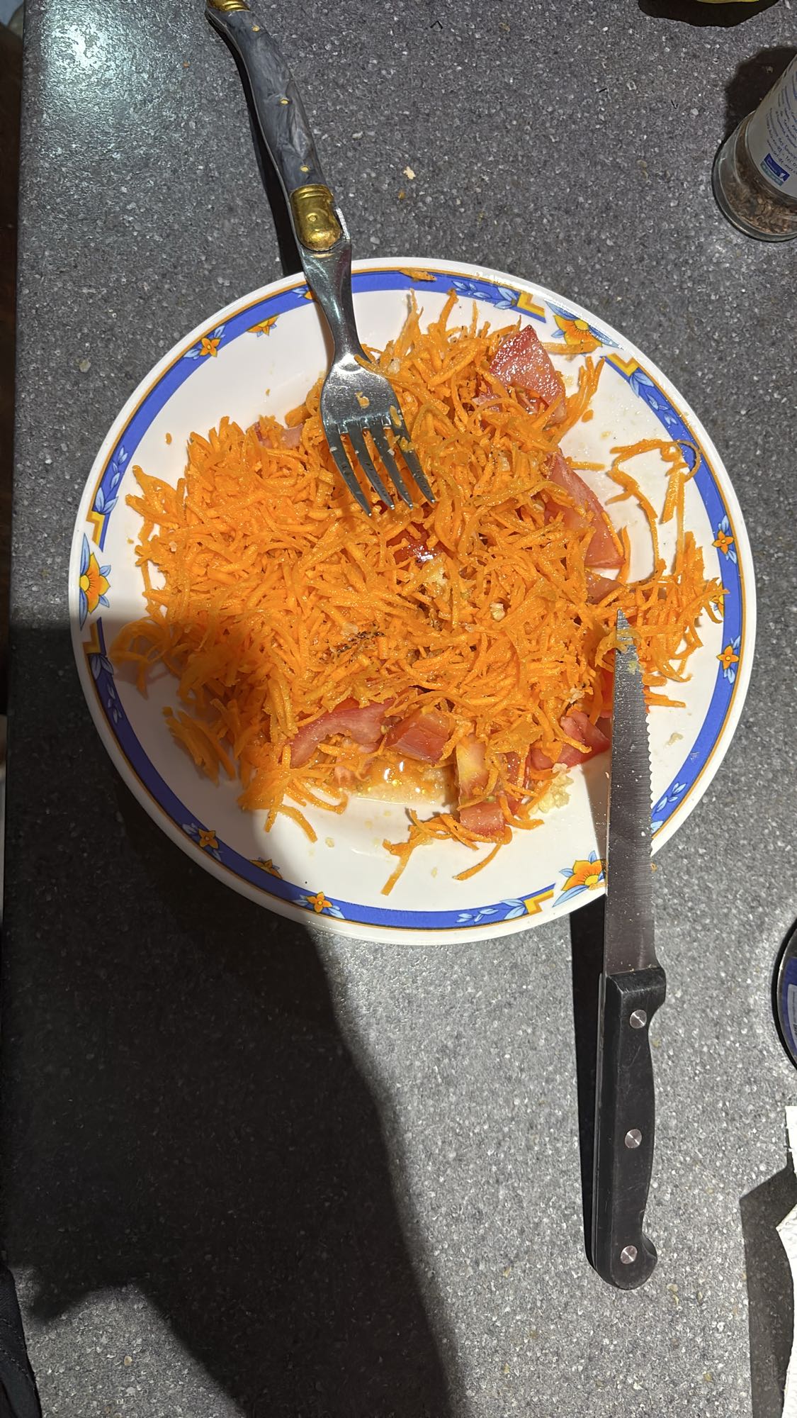 Salade de carottes lardons