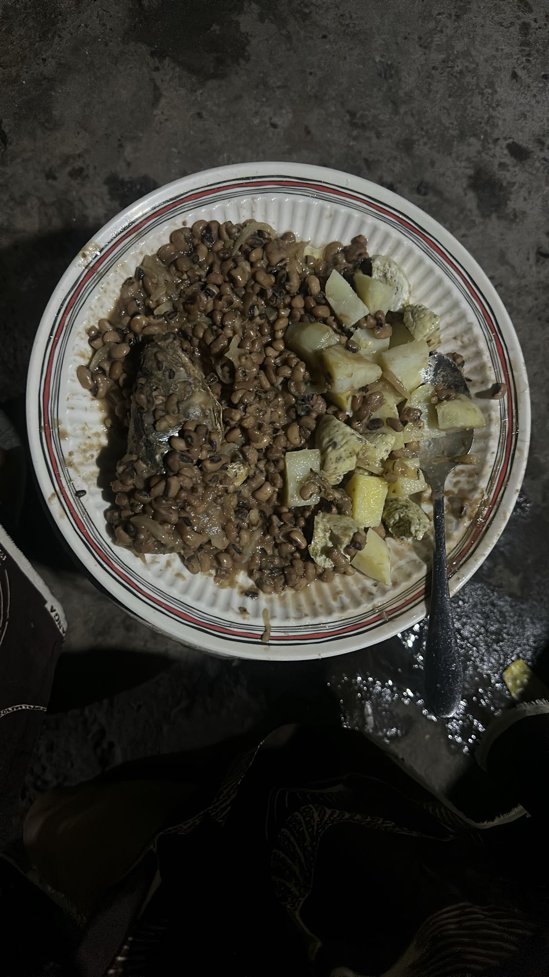 Haricots et poisson
