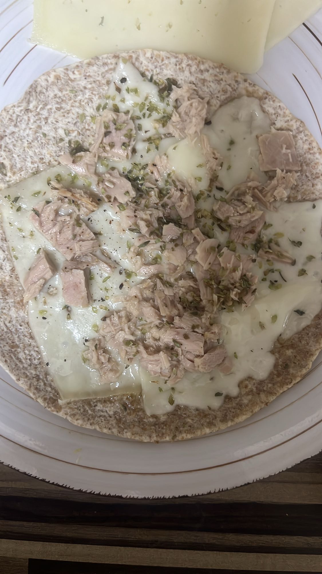 wrap de atún y queso