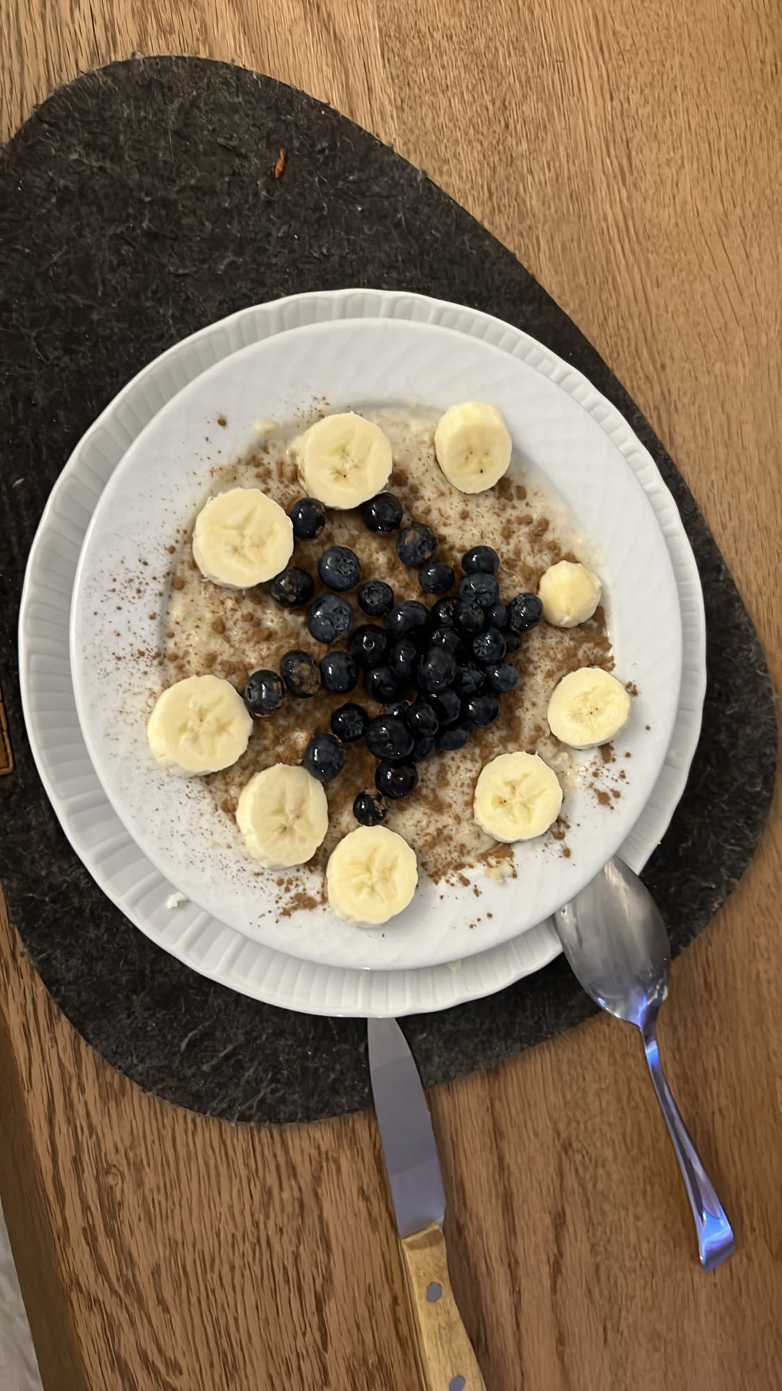 Porridge con frutta