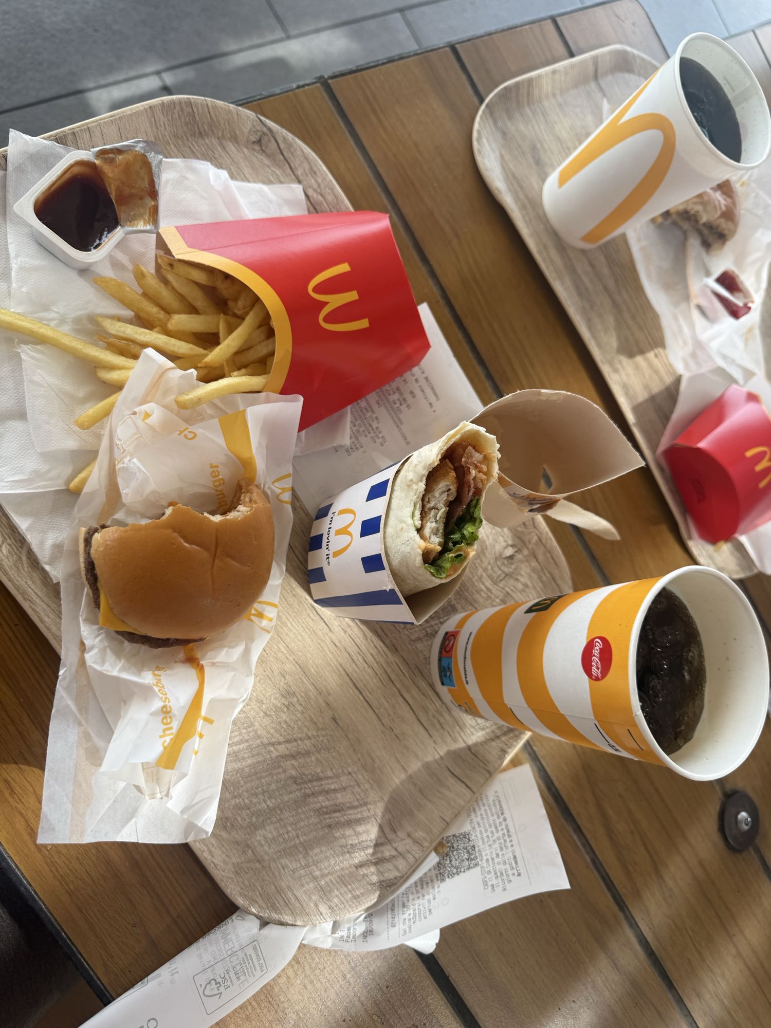 Burger Fries Wrap Meal