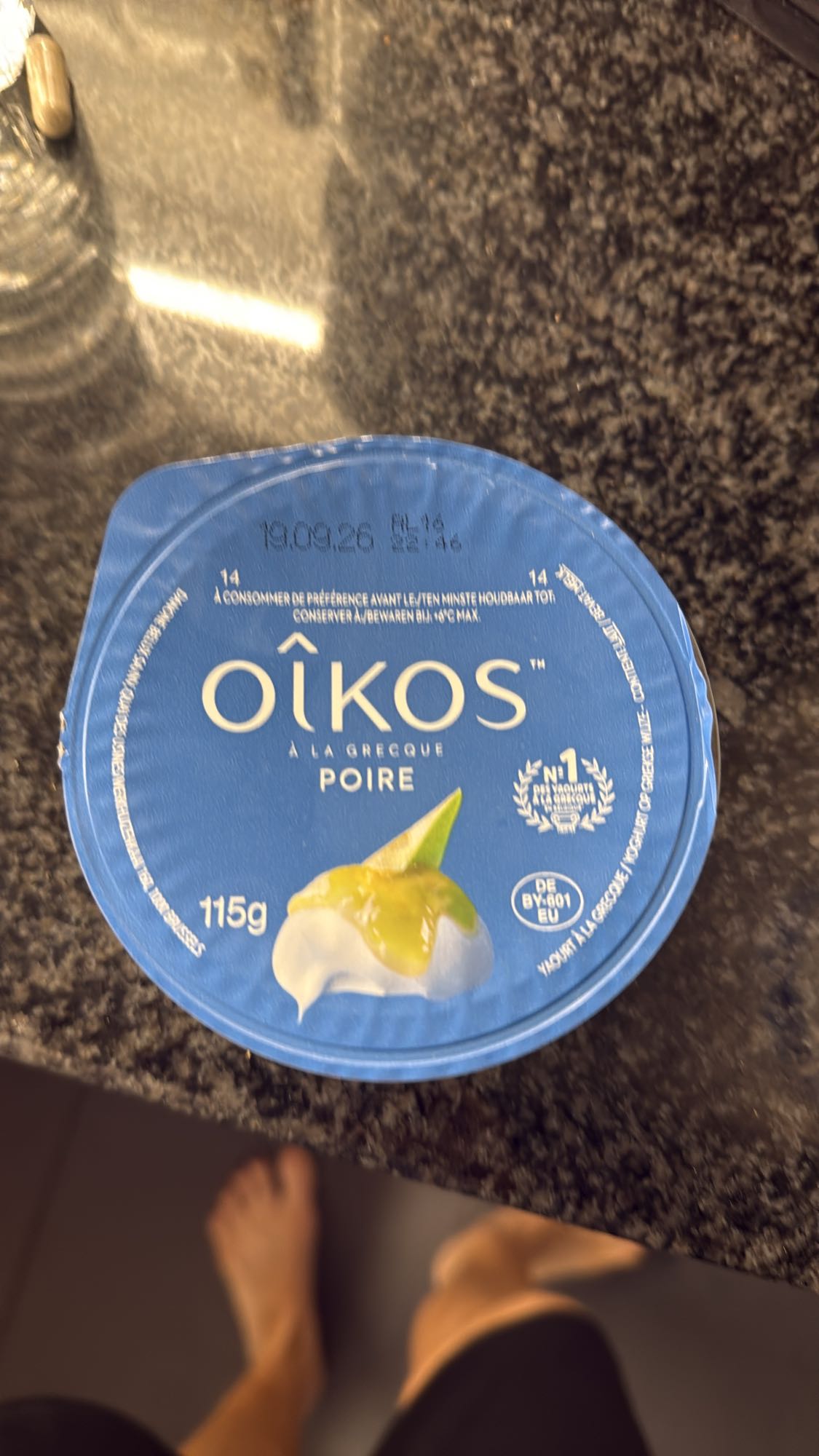 Griekse yoghurt peer