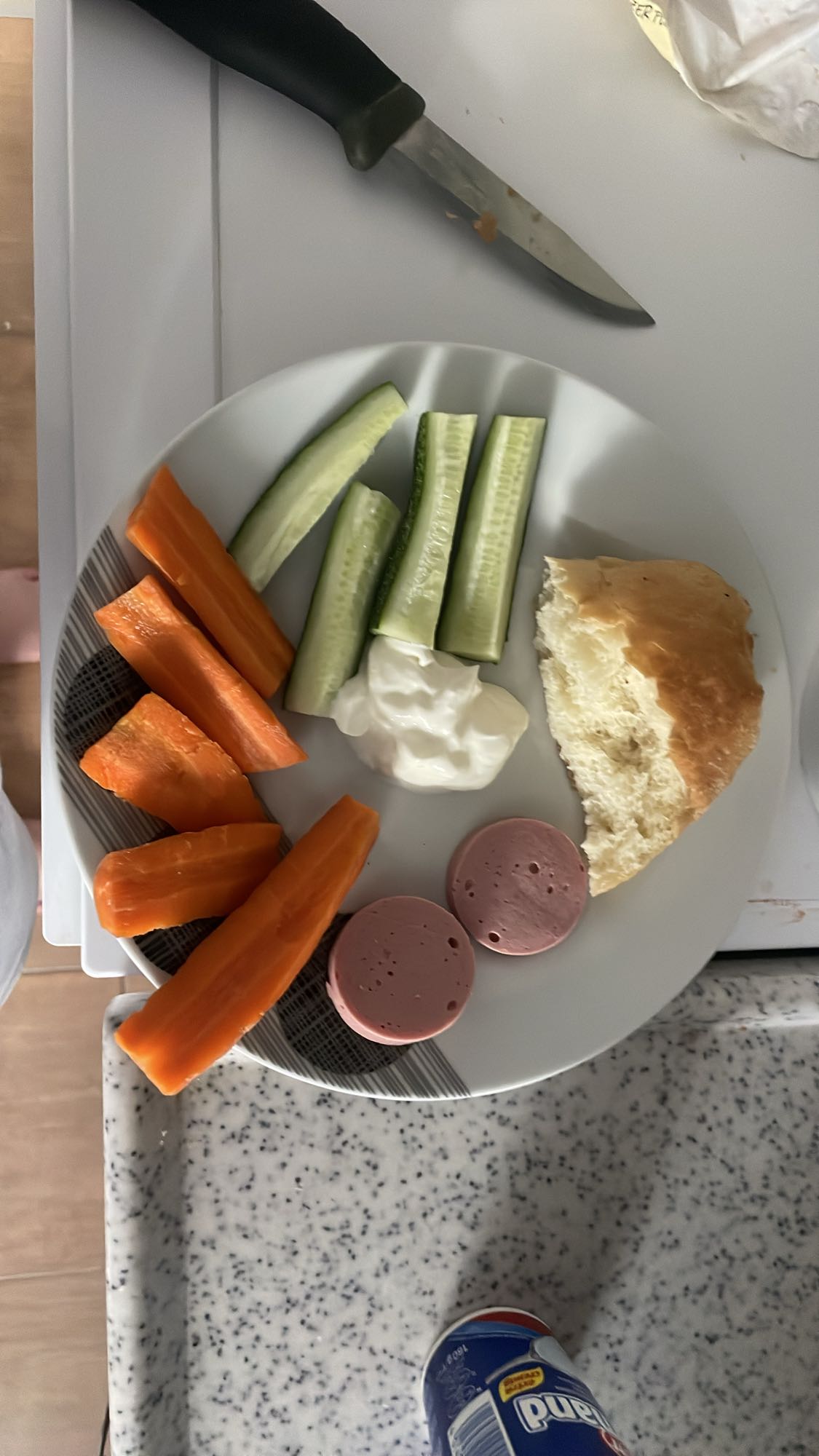 Bread Veggies and Sausage