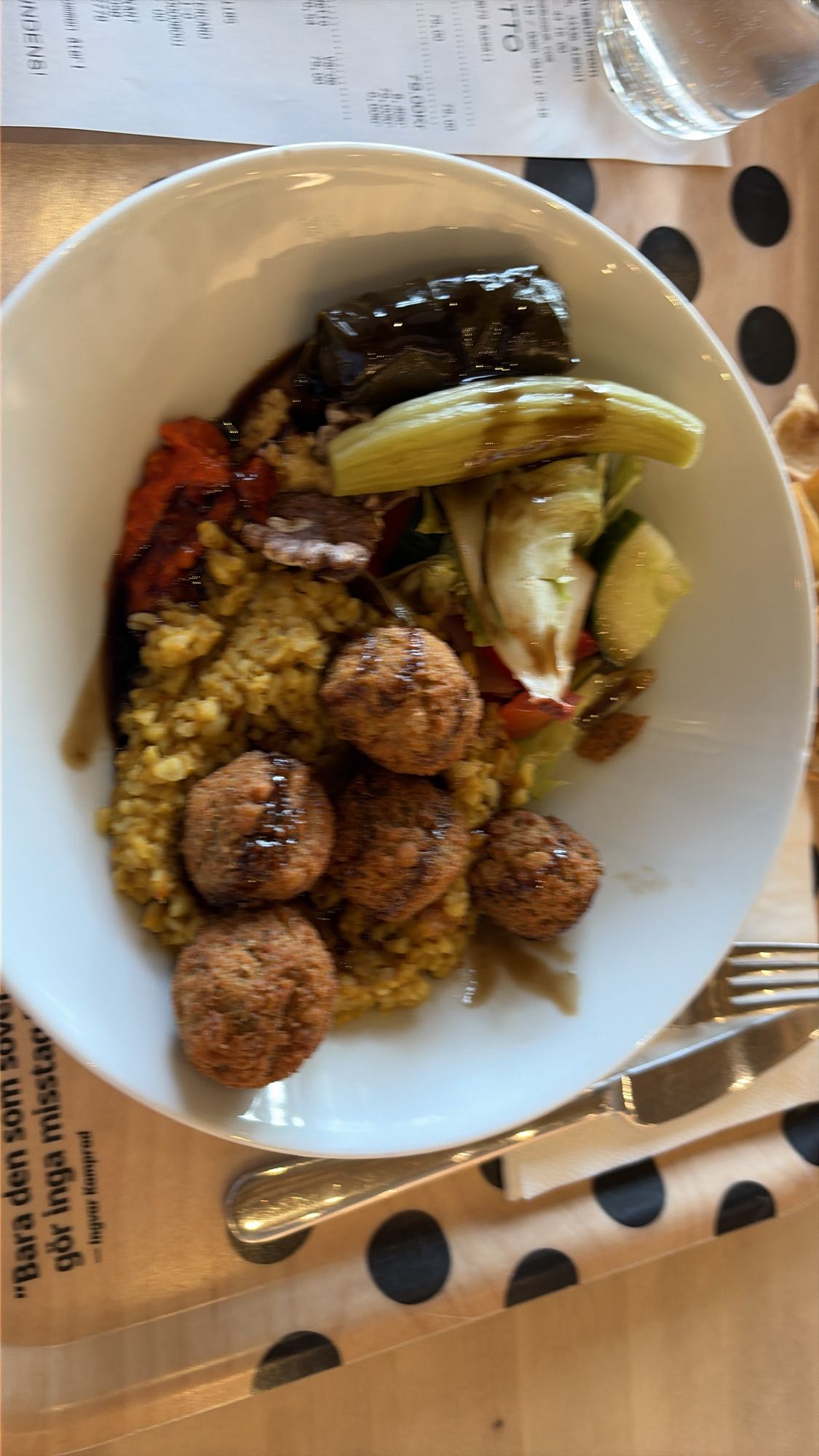 Falafel med bulgur