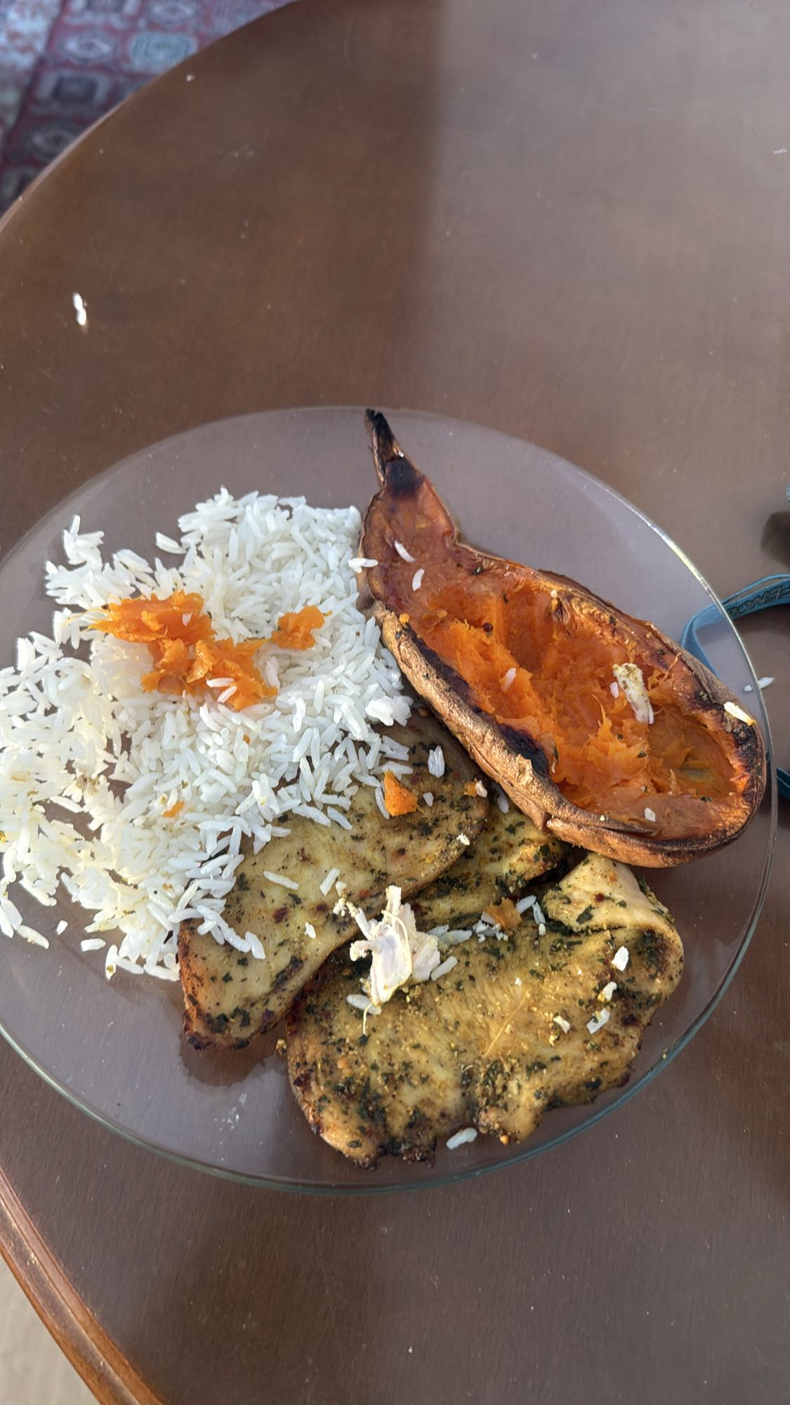 pollo con arroz y batata