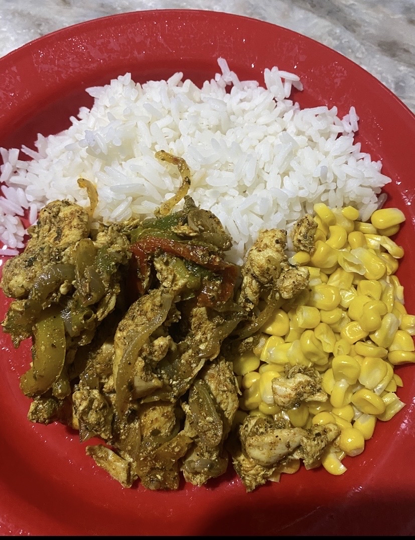 Rice Chicken and Corn