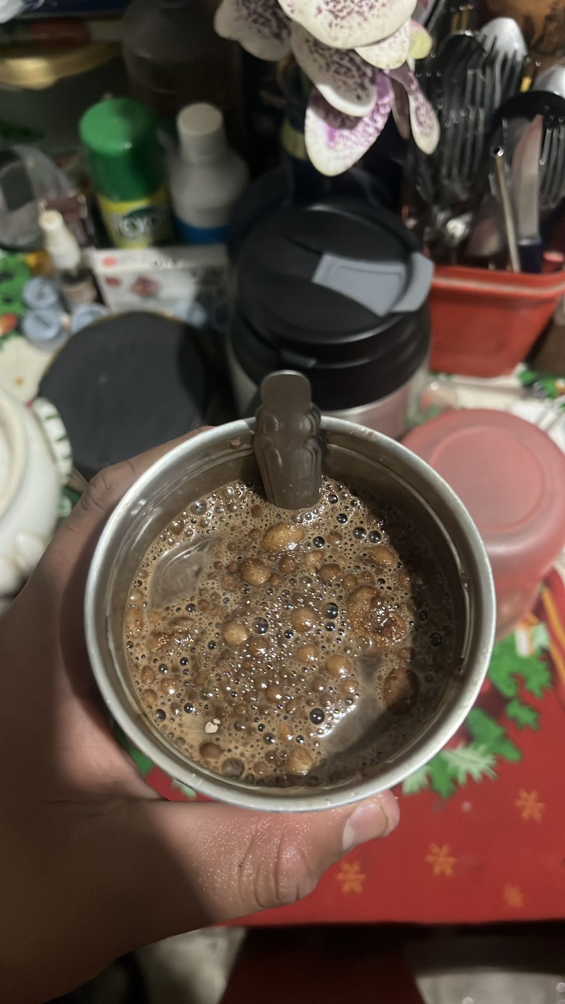 chocolate caliente con cereal