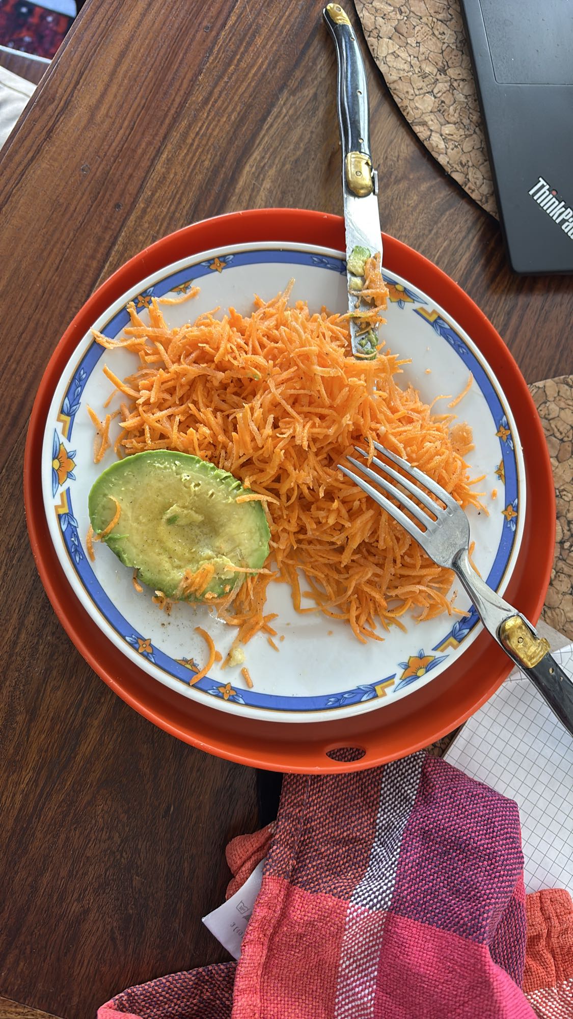 Carottes râpées avocat