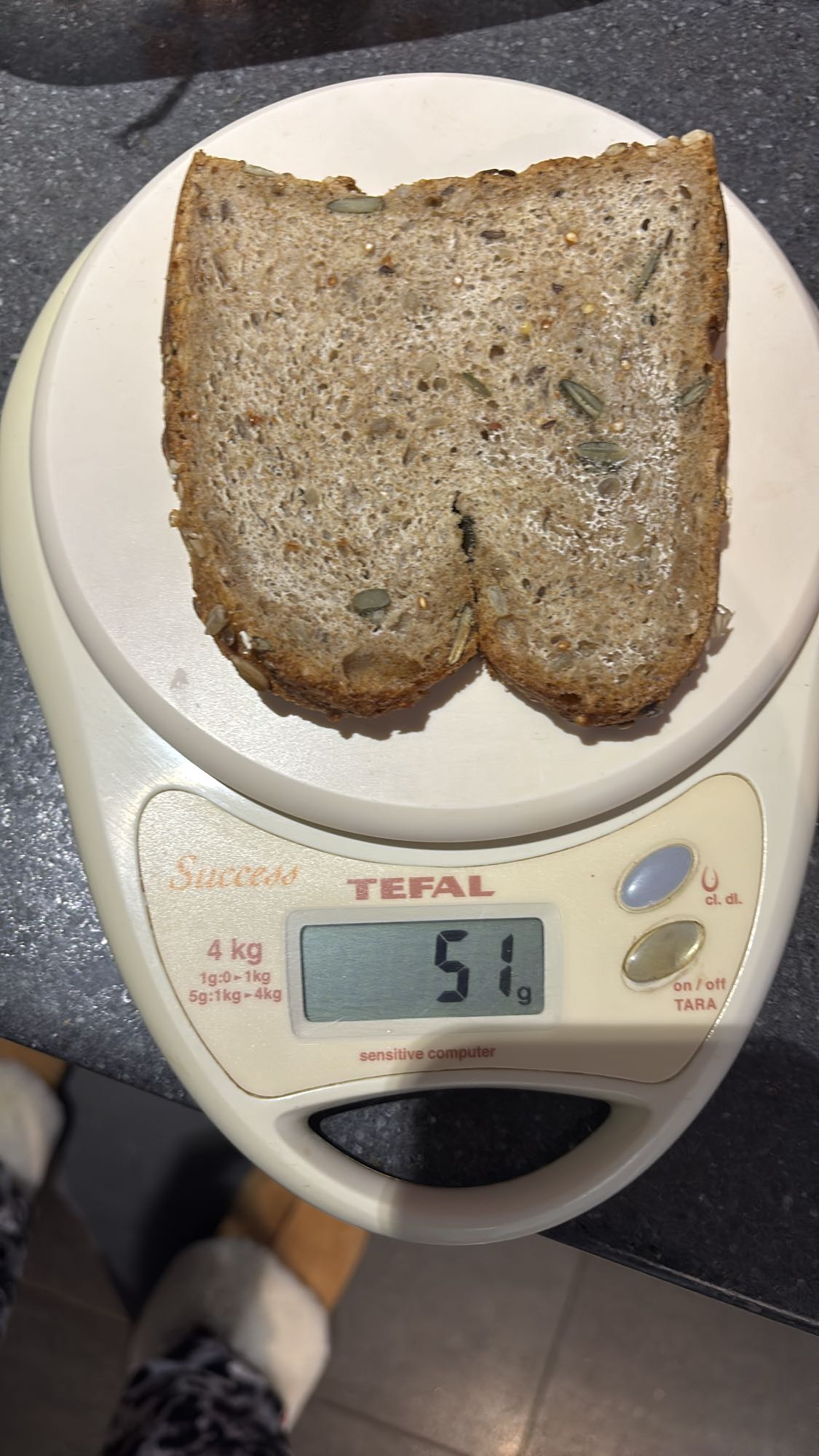 Tranche de pain aux graines
