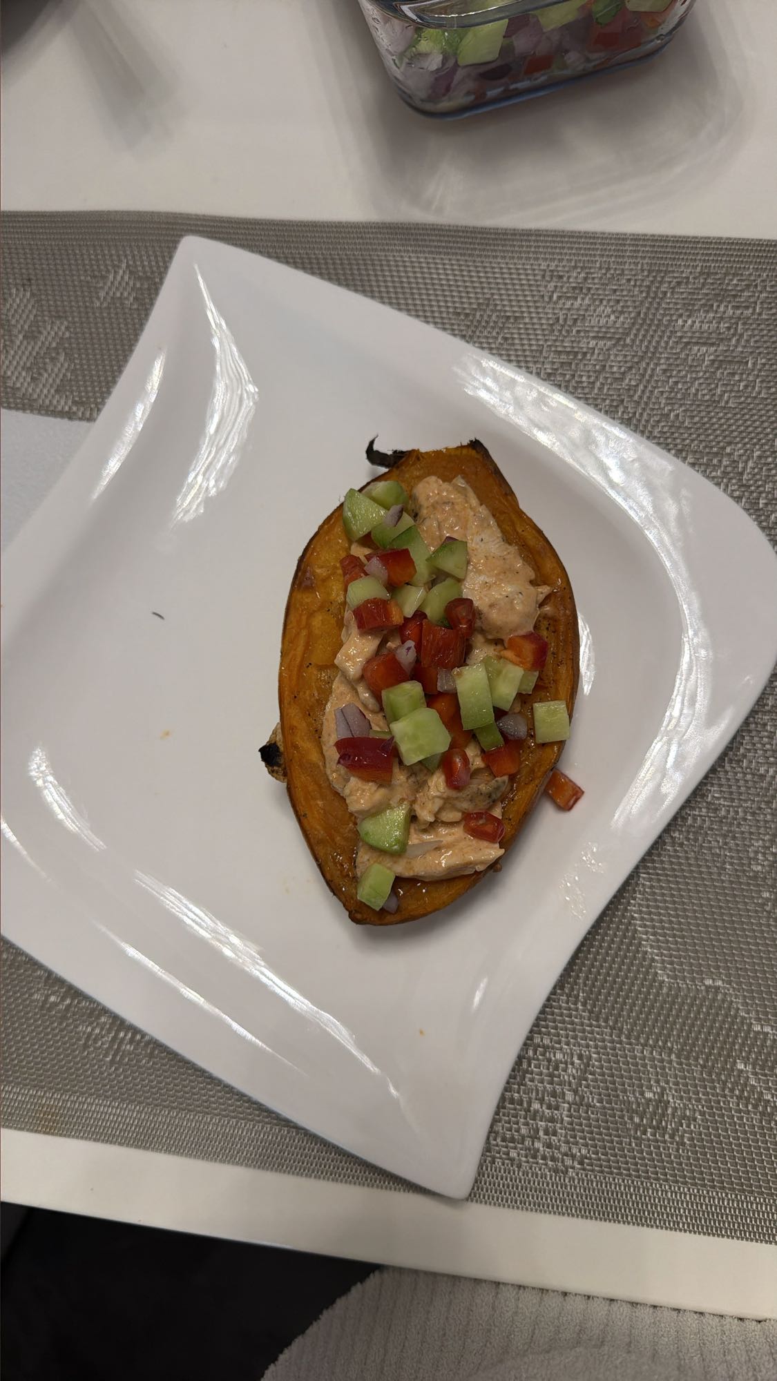 Батат с курицей