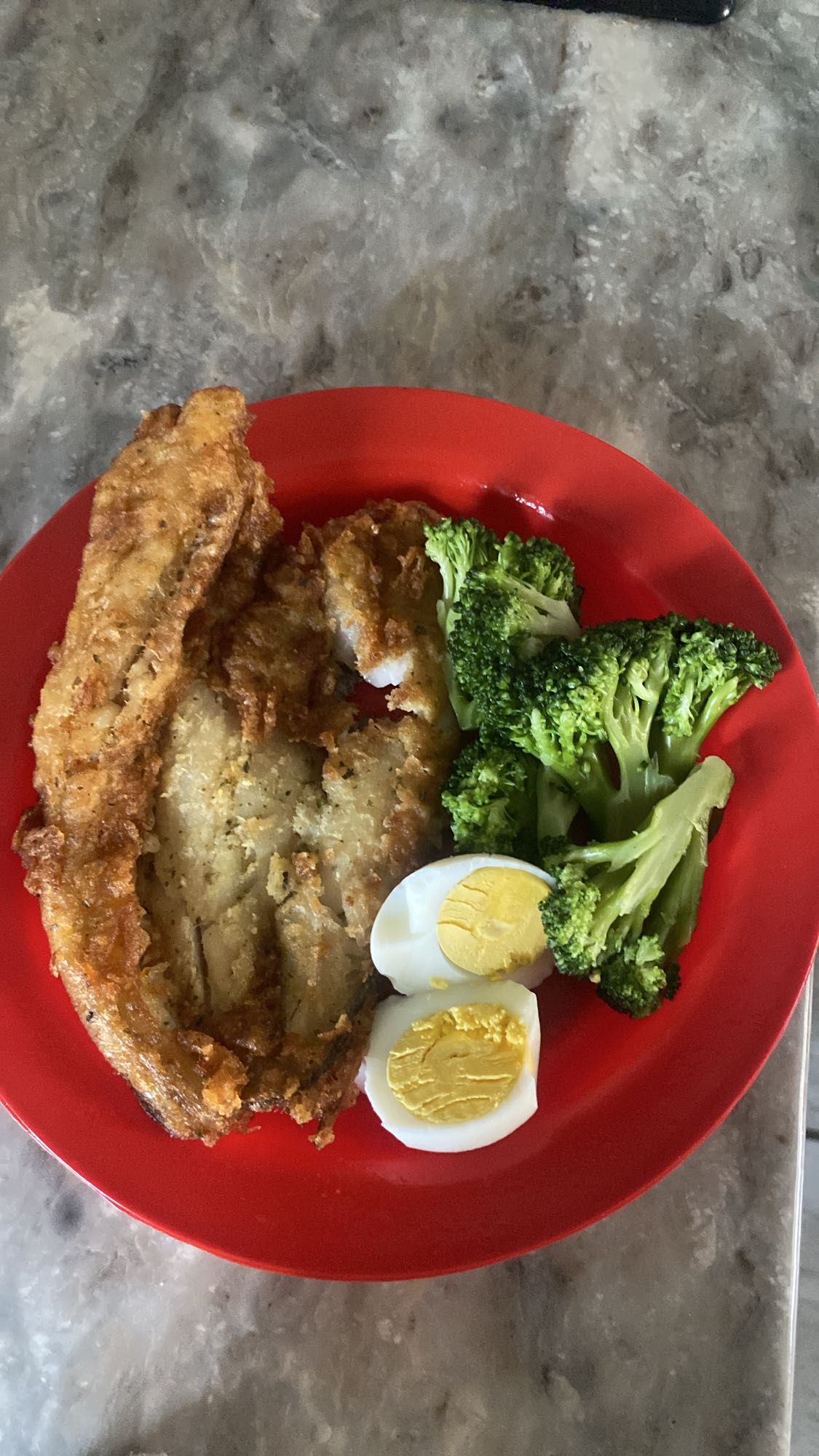 Fried Fish with Broccoli